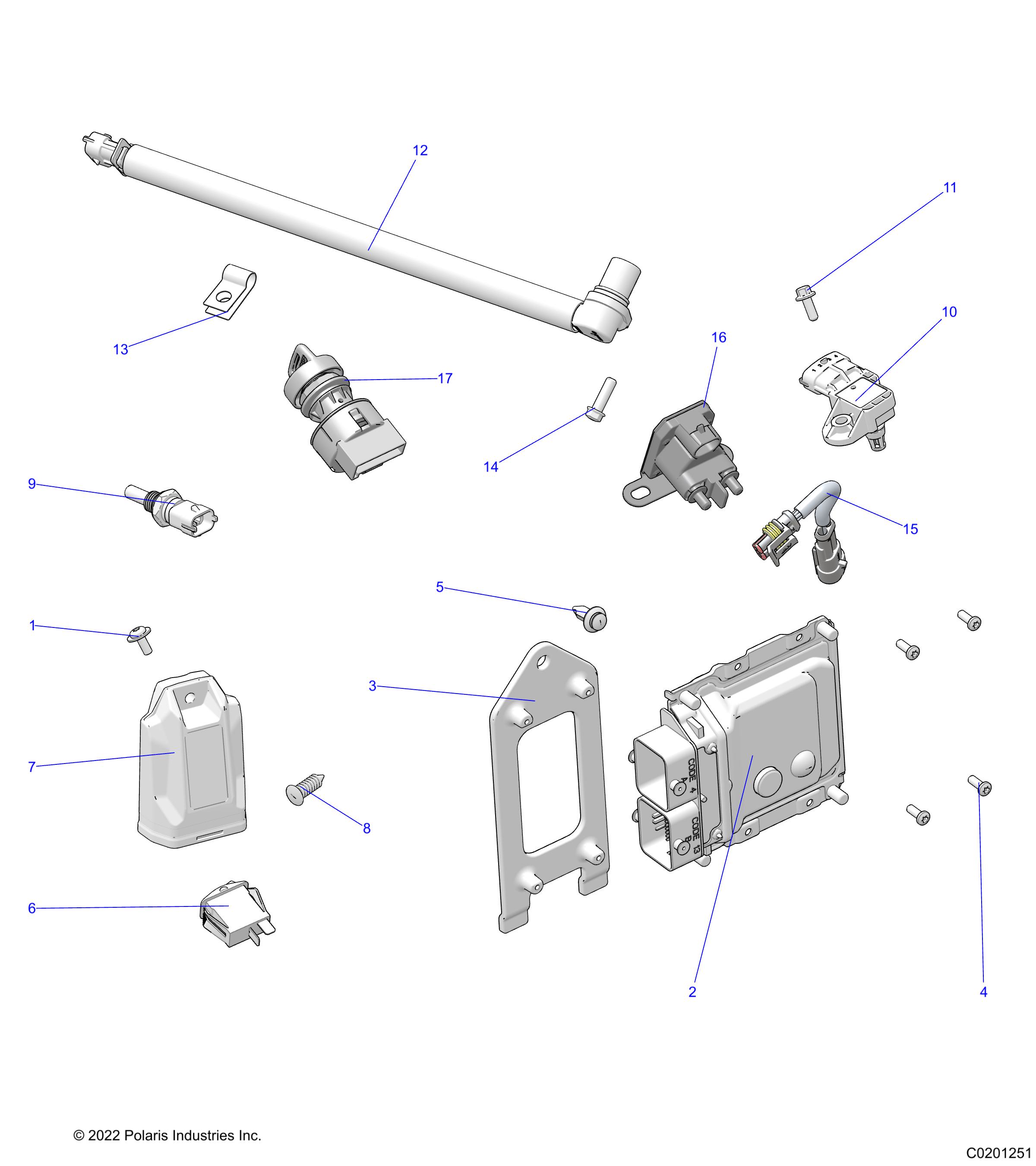 ELECTRICAL, SWITCHES, SENSORS and ECM - A22SWE57F1/S57C1/C2/C5 (C0201251)