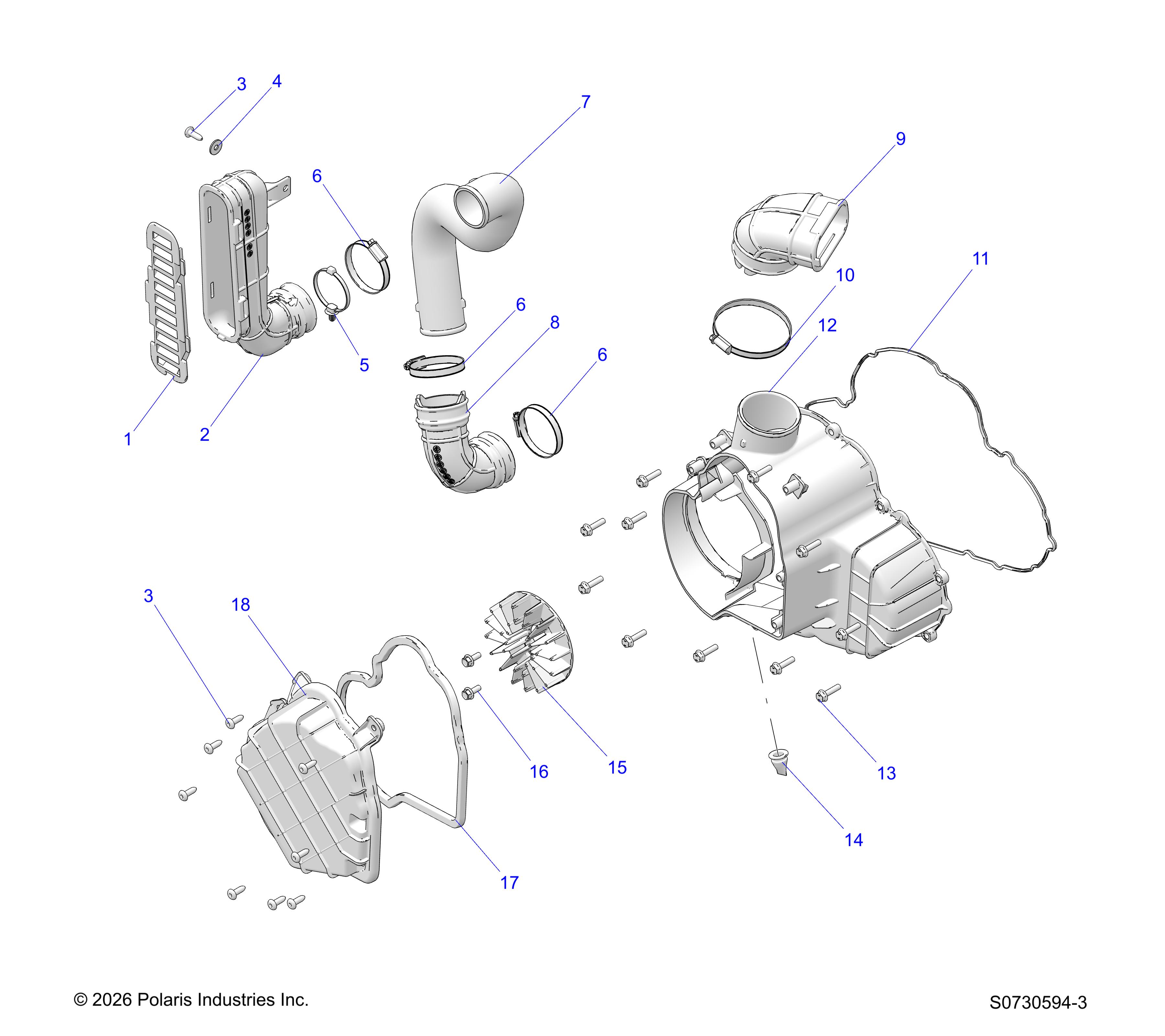 ENGINE, ALTERNATOR COVER HVAC
