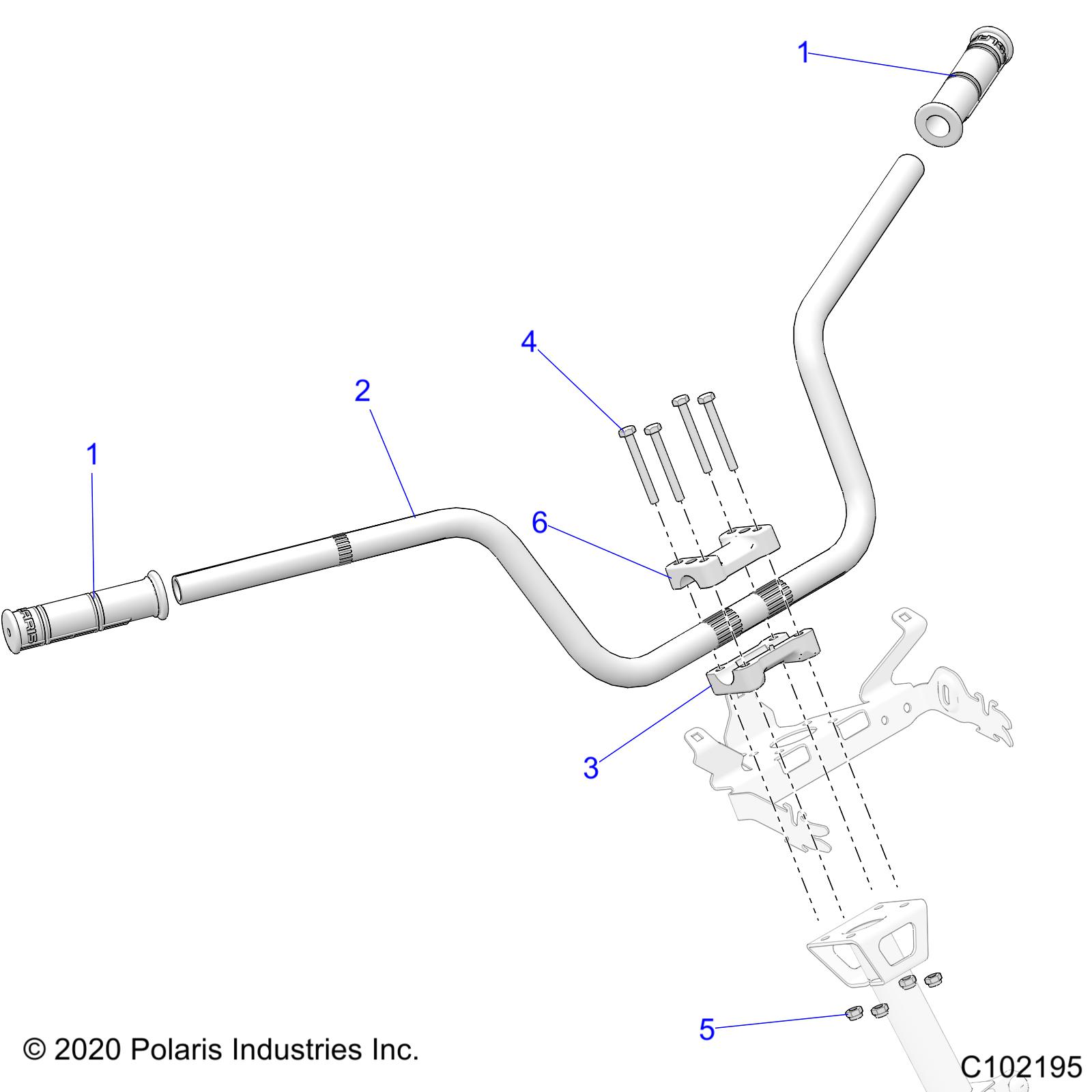 STEERING, HANDLEBAR - A22SLE95PJ (102195)