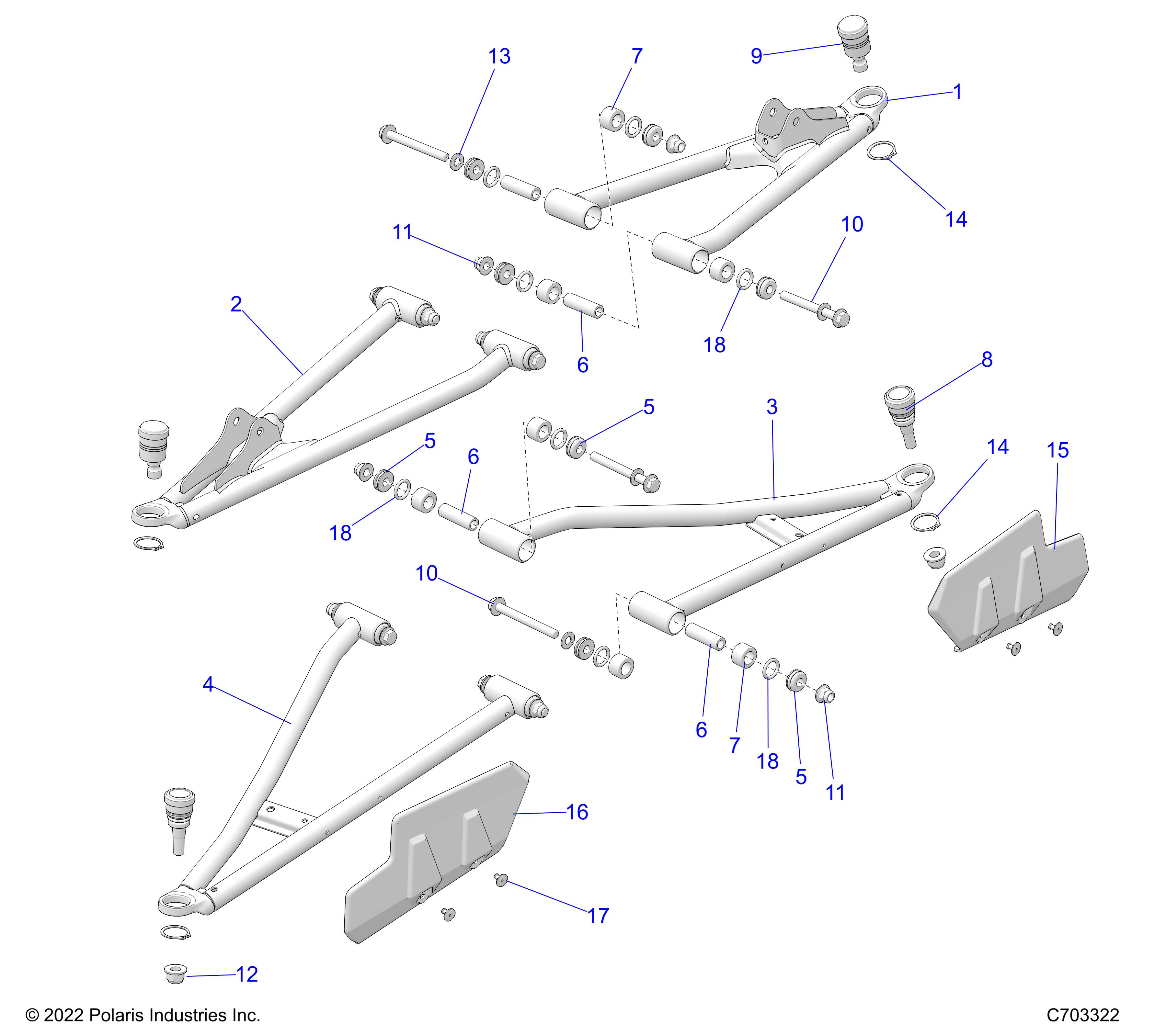 SUSPENSION, FRONT - D25P4ED4D4 (C703322)