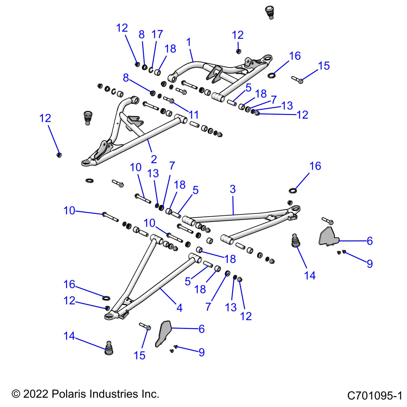 SUSPENSION, FRONT CONTROL ARMS - Z23N4E99NR (C701095)