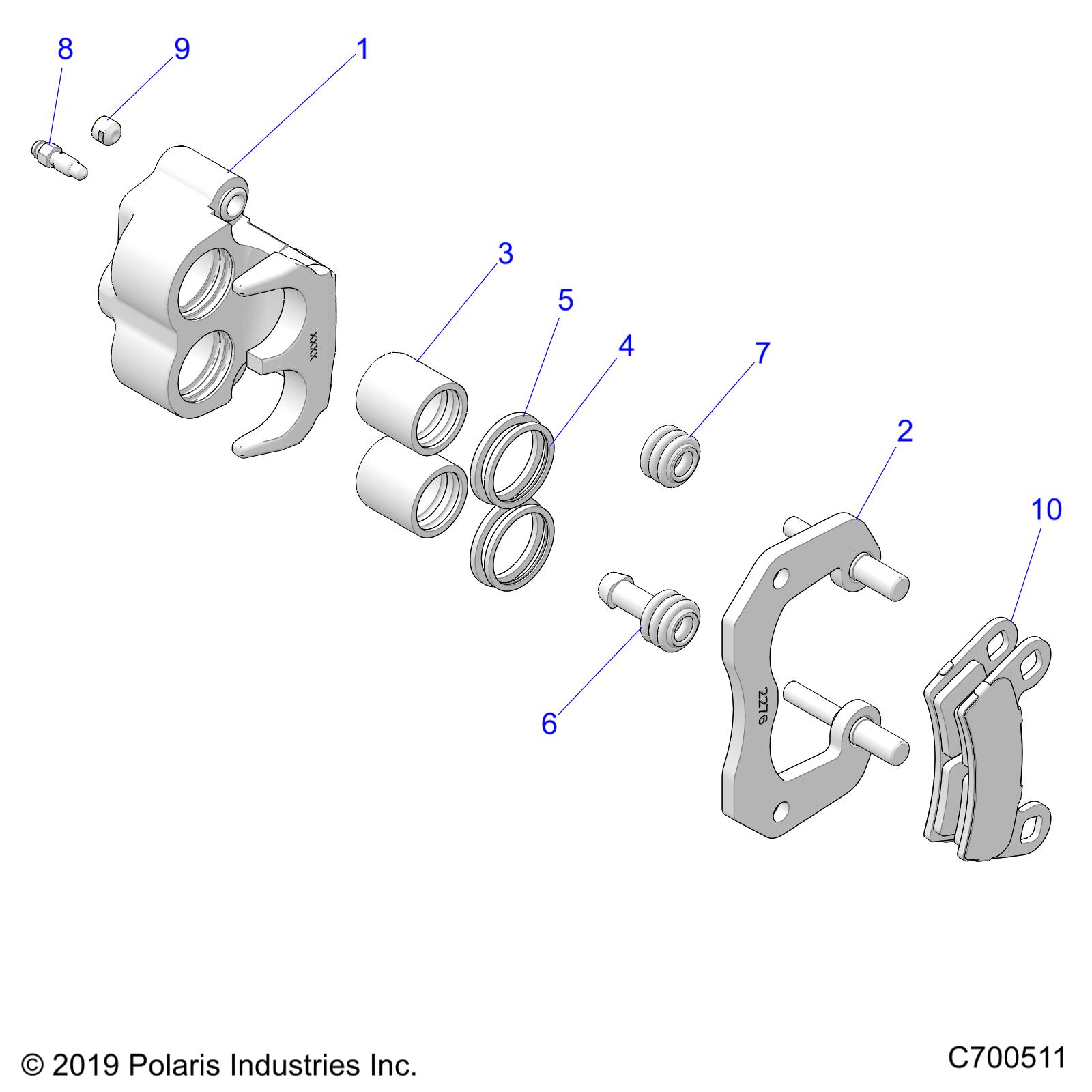 BRAKES, CALIPER, REAR - D26P4ED4D4 (C700511)