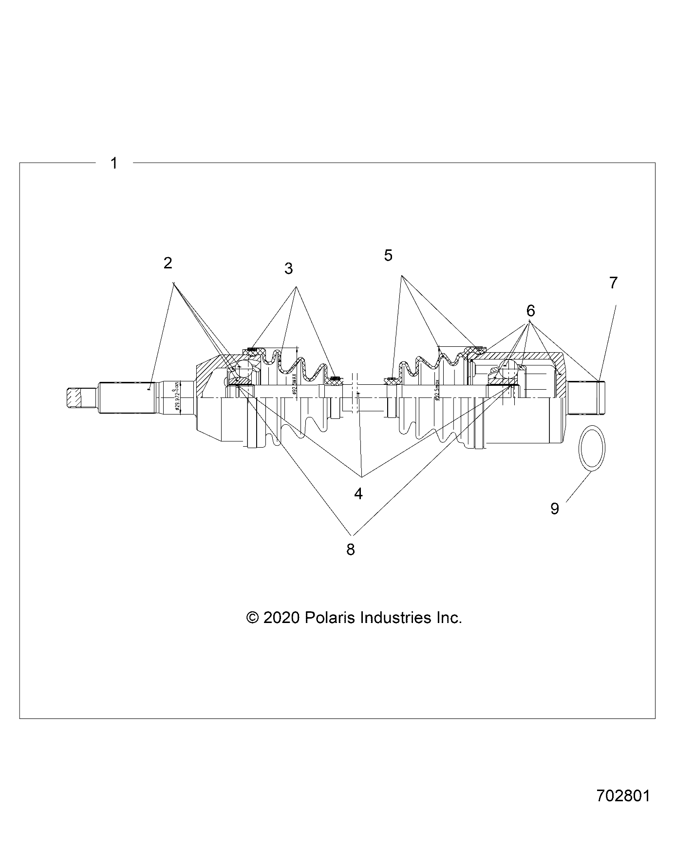 DRIVE TRAIN, REAR DRIVE SHAFT - R21MAA50B1/B7 (702801)