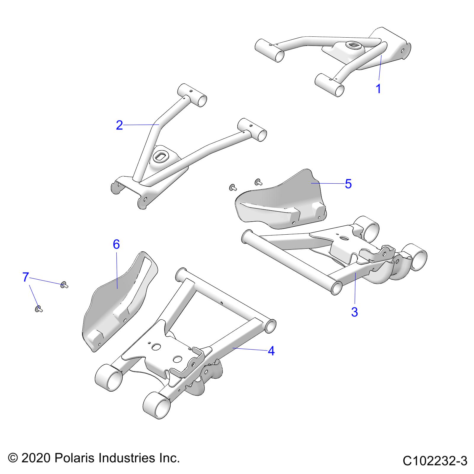 SUSPENSION, REAR CONTROL ARMS - A21SDE57A4/B4 (C102232-3)