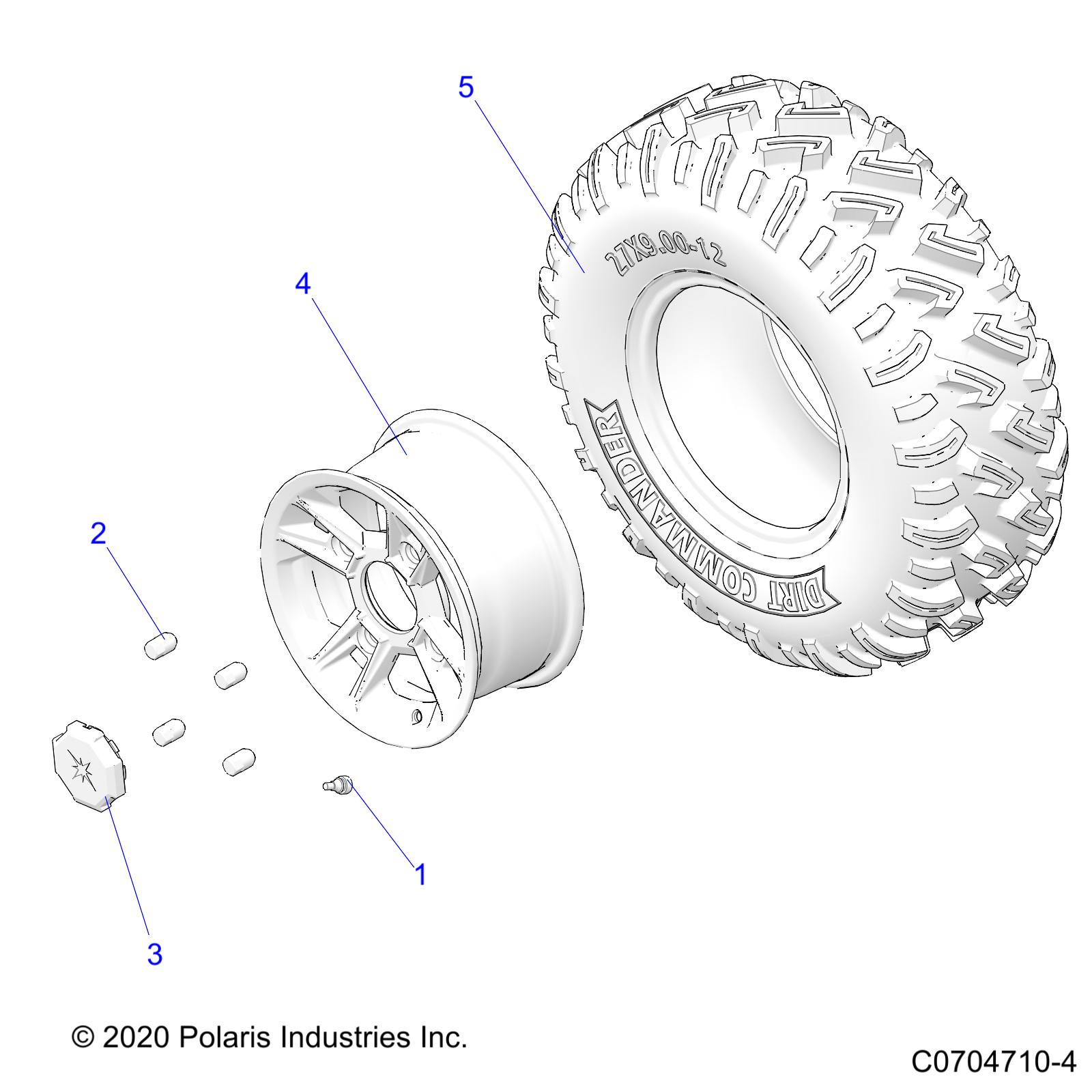 WHEELS, FRONT - Z23ASE99F4/S99C4/F4 (C0704710-4)