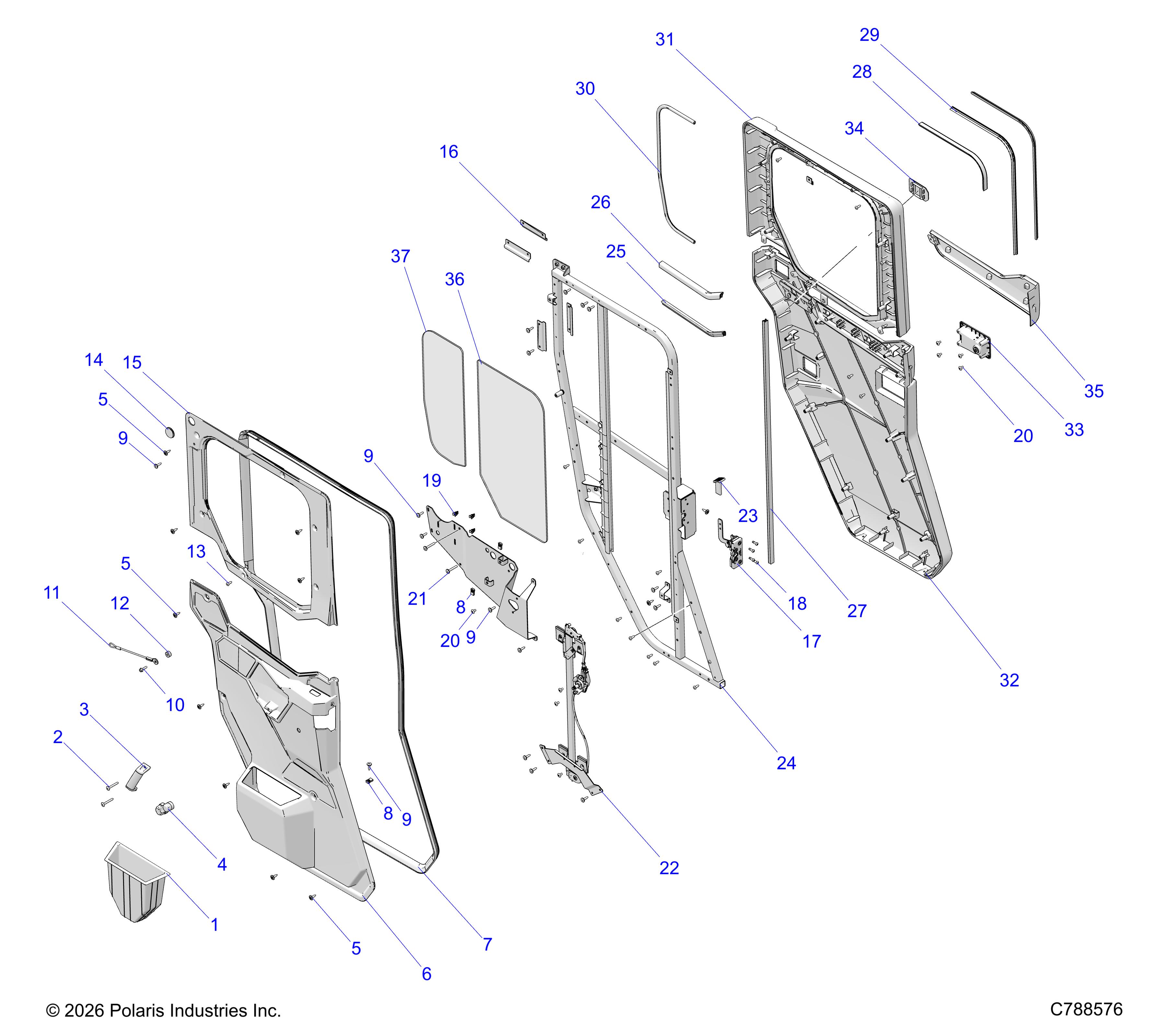 BODY, DOOR, REAR CRANK - FROM 07/06/2026