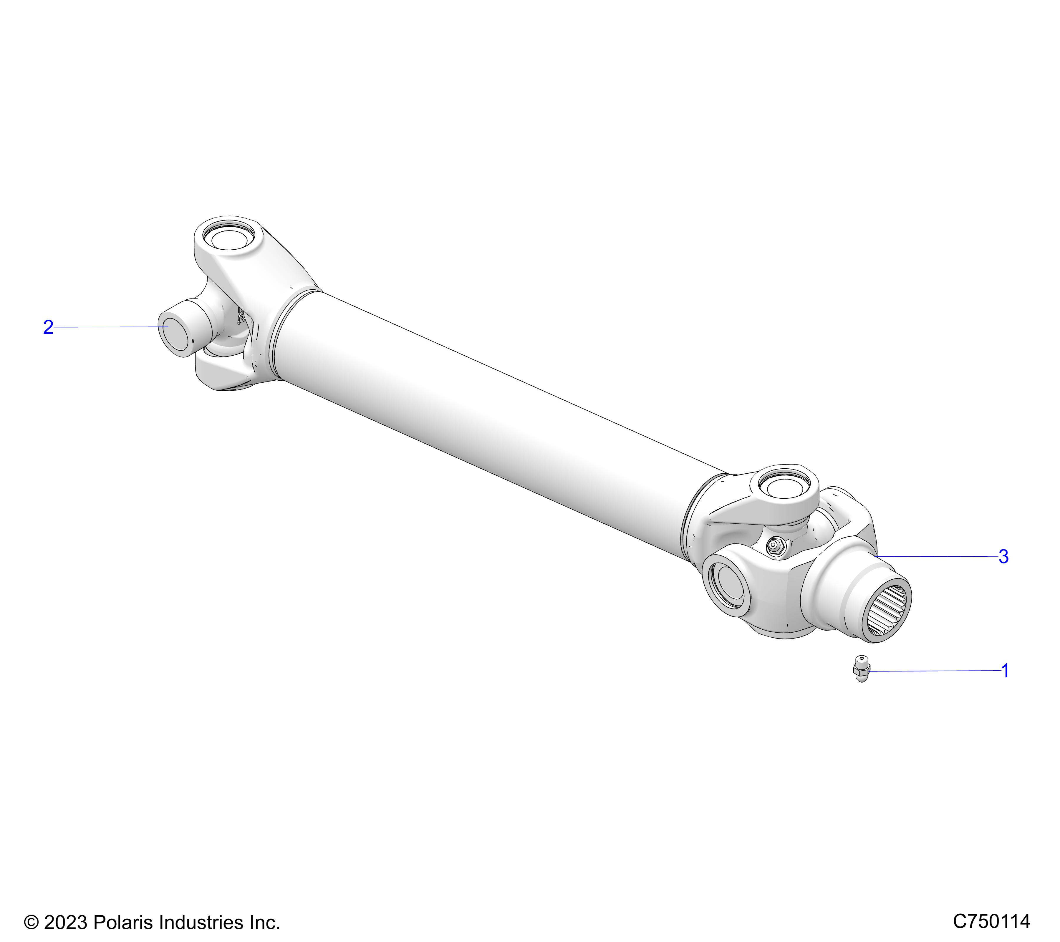 DRIVE TRAIN, PROP SHAFT,REAR - Z25R4P2KAE/BE (C750114)