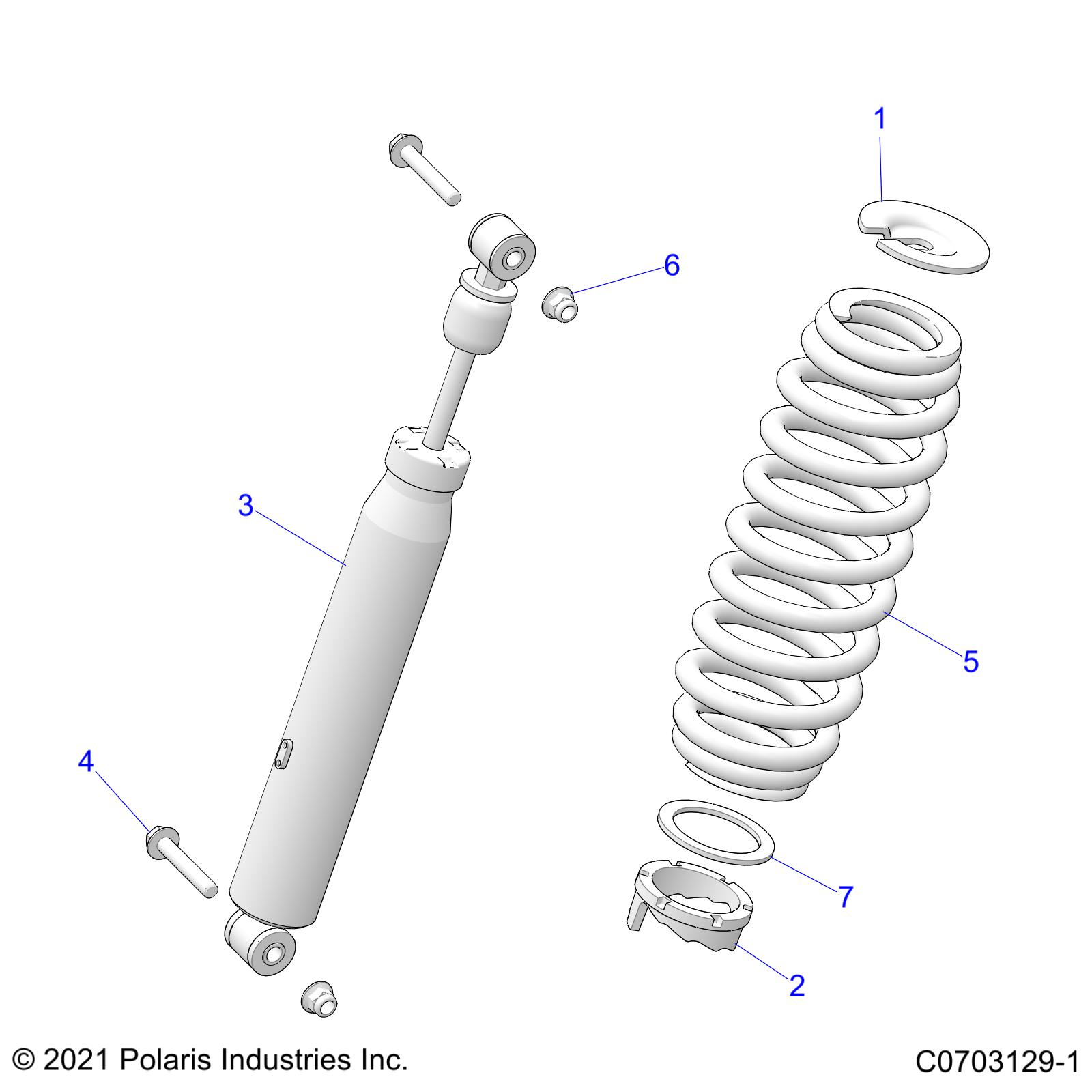 SUSPENSION, REAR SHOCK - D25P4AD4B4/ED4B4/FD4B4/UD4B4/VD4B4/YD4B4 (C700435-3)