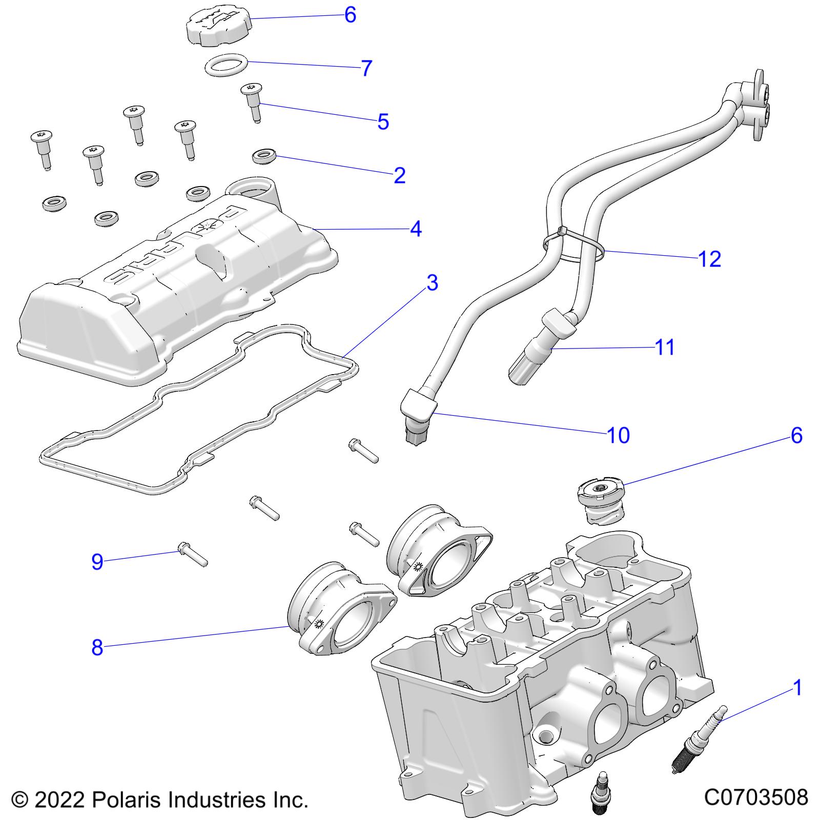 ENGINE, THROTTLE BODY AND VALVE COVER - R22TAA99A1/A7 (C0703508)