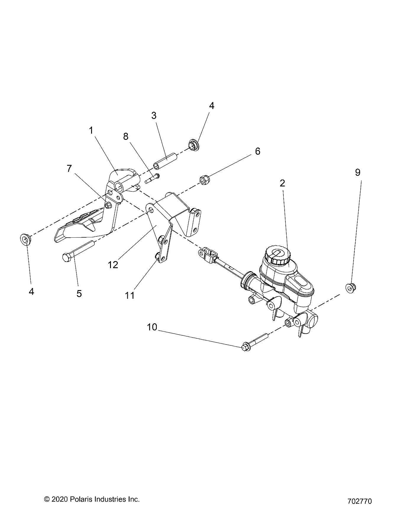 BRAKES, PEDAL AND MASTER CYLINDER - R21RM250A1 (49RGRBRAKEFOOT15570)