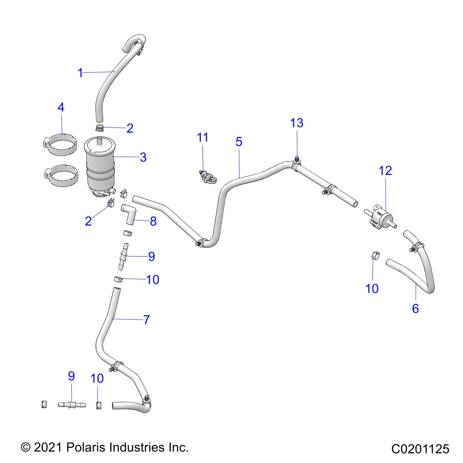 FUEL SYSTEM, EVAP SYSTEM (CALIFORNIA) - Z23HCB18B2 (C0201125)