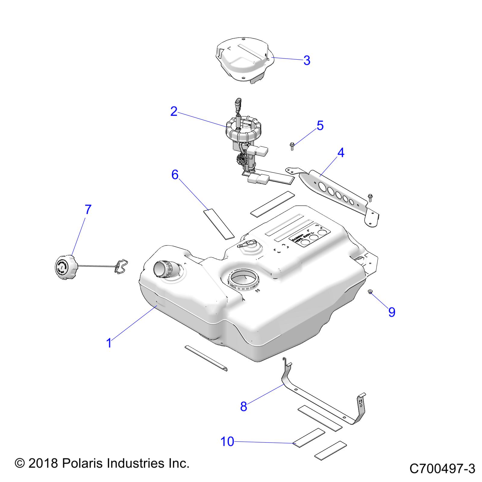 BODY, FUEL TANK, EVAP - Z21A4E99BX (C700497-3)