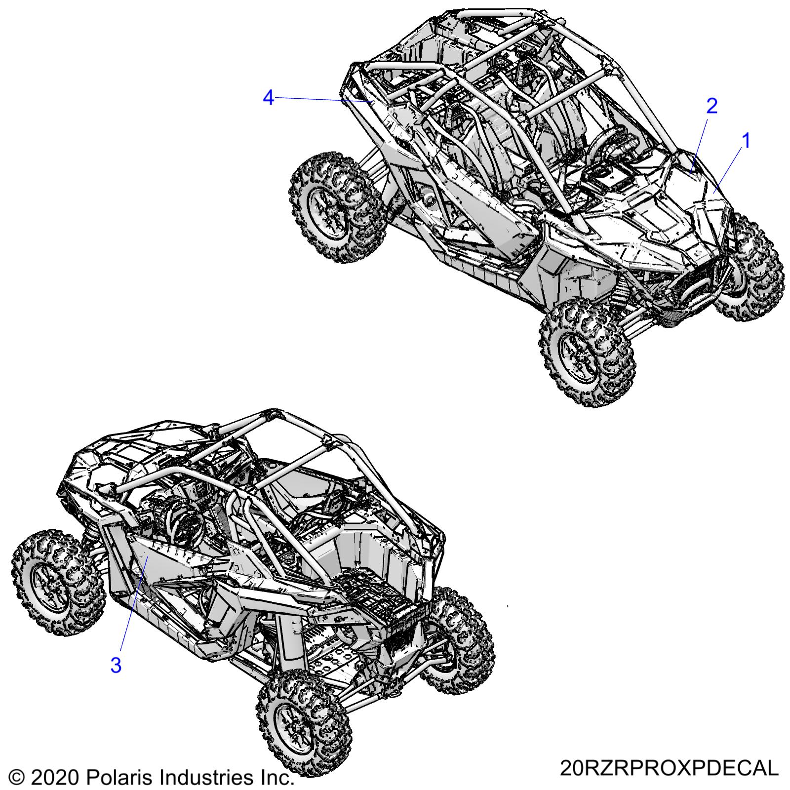 BODY, DECALS, GRAPHICS - Z20RAC92BE/AE (20RZRPROXPDECAL)