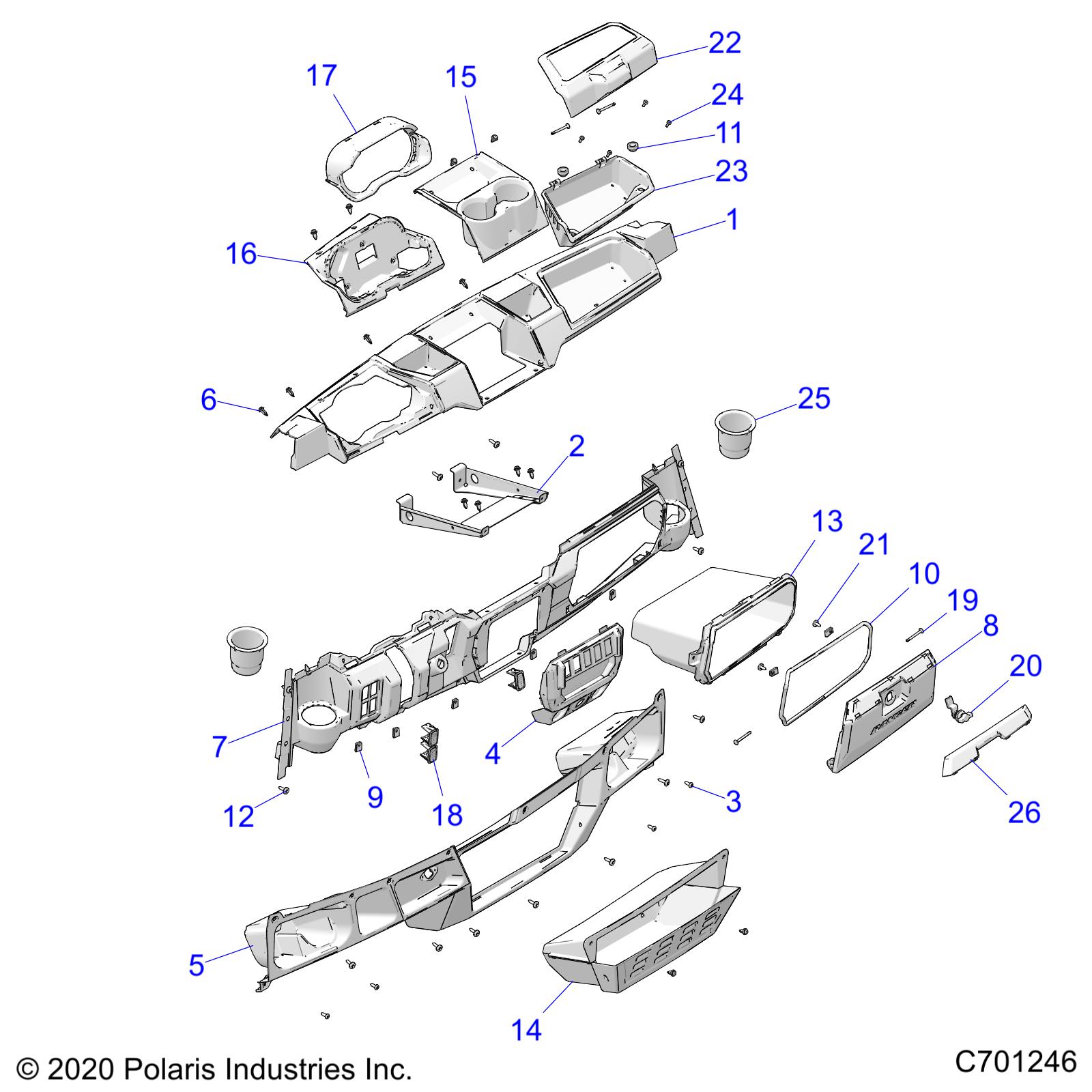 BODY, DASH - R21RSH99AC/BC (C701246)