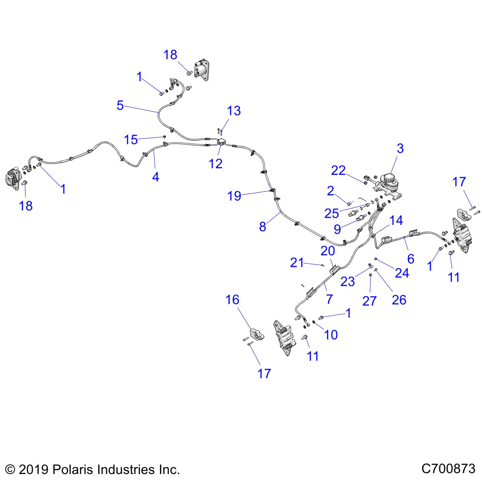 BRAKES, BRAKE LINES AND MASTER CYLINDER - R21RRS99C9/CK/CP/F9/FP (C700873)