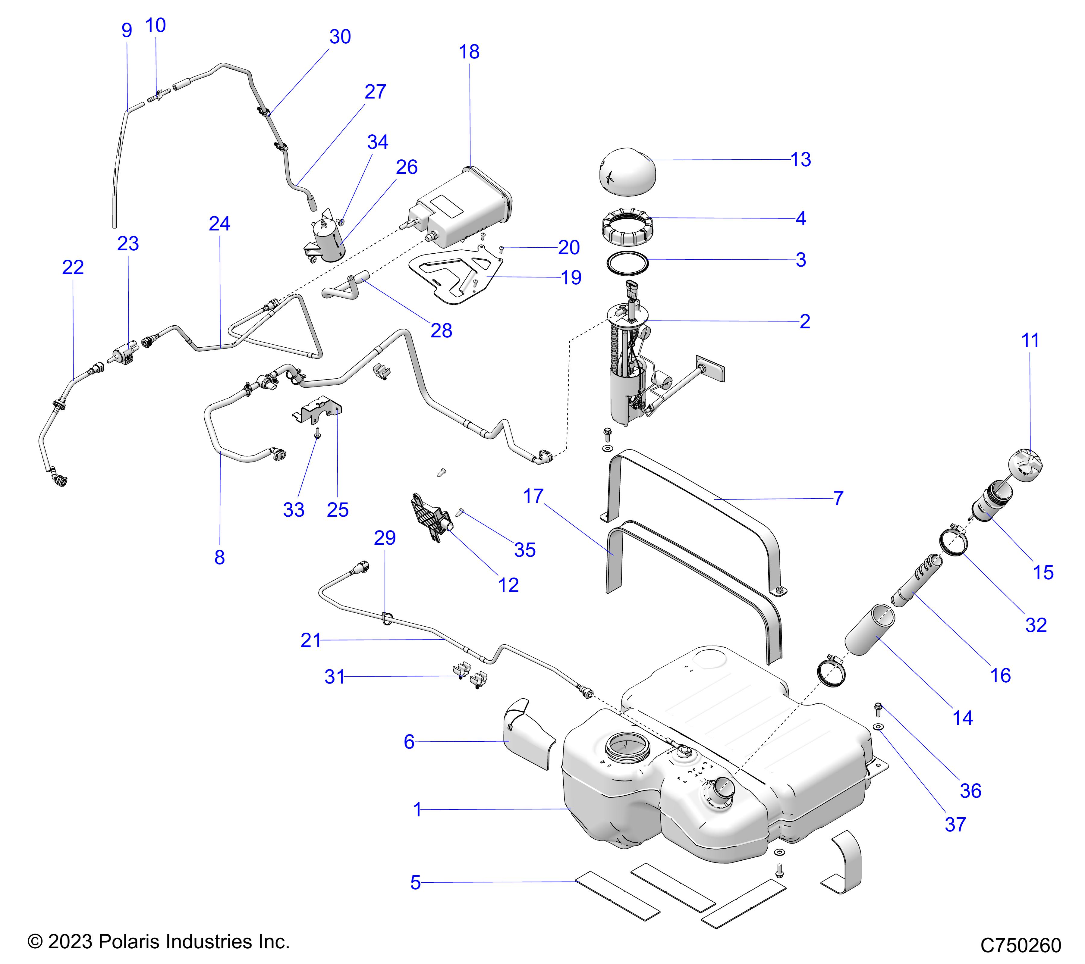 FUEL SYSTEM, EVAP - Z25XPB92BP (C750260)