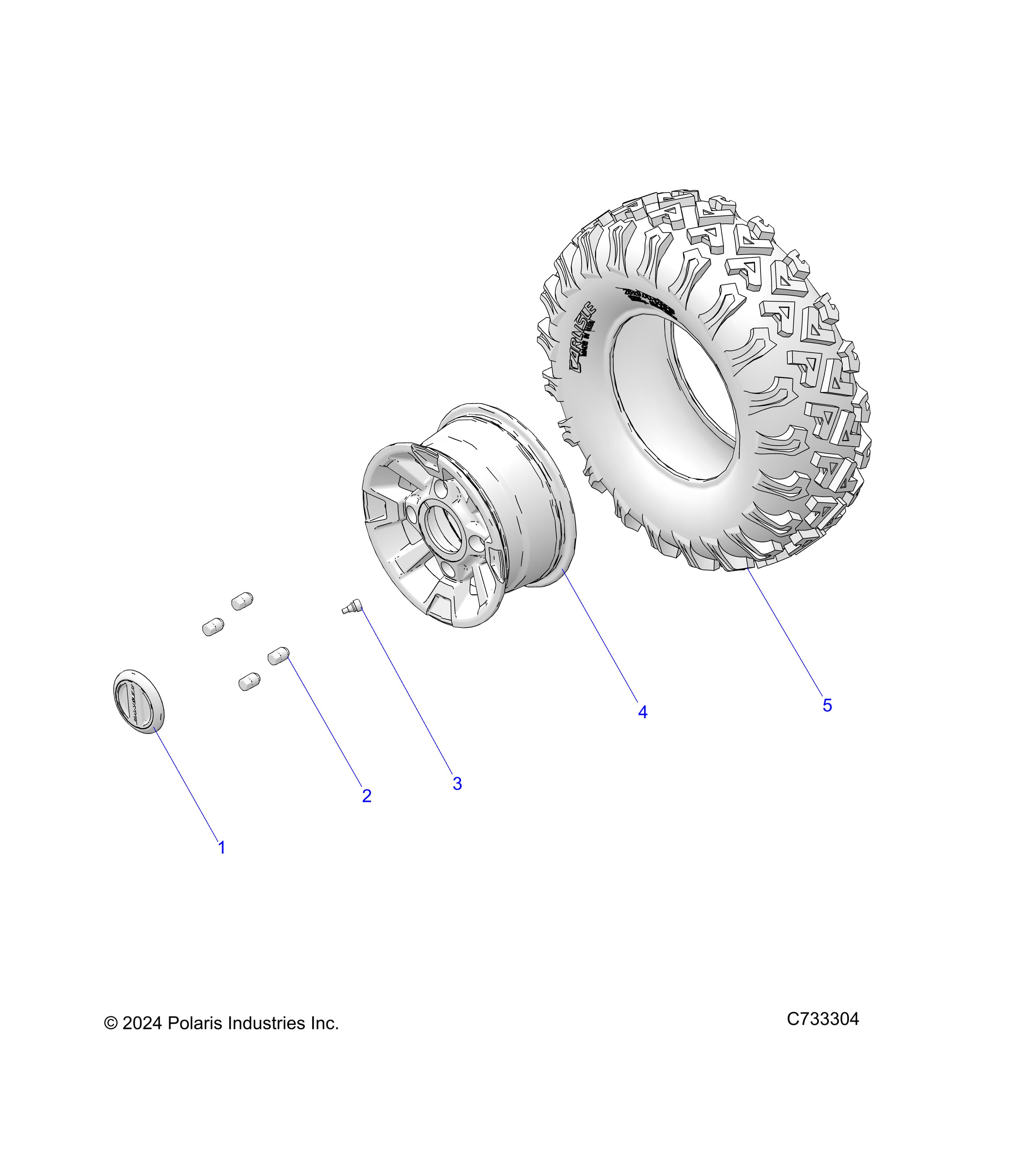 WHEELS, FRONT - R25T6E99AM/AD/A9/AJ/BM/BD/B9/BJ (C733304)