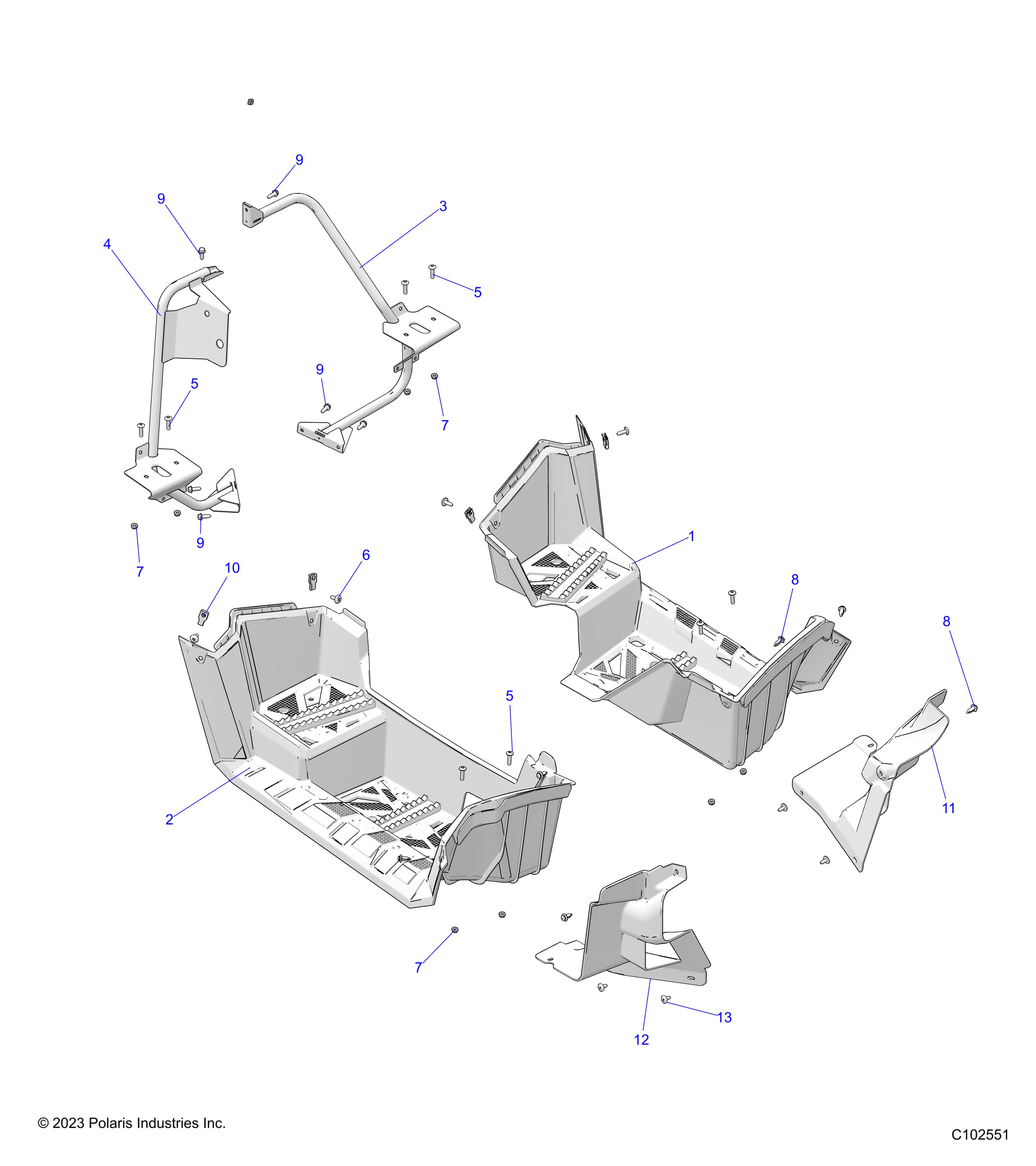 BODY, FOOTWELLS - A25SWE57F1/C1 (C102551)