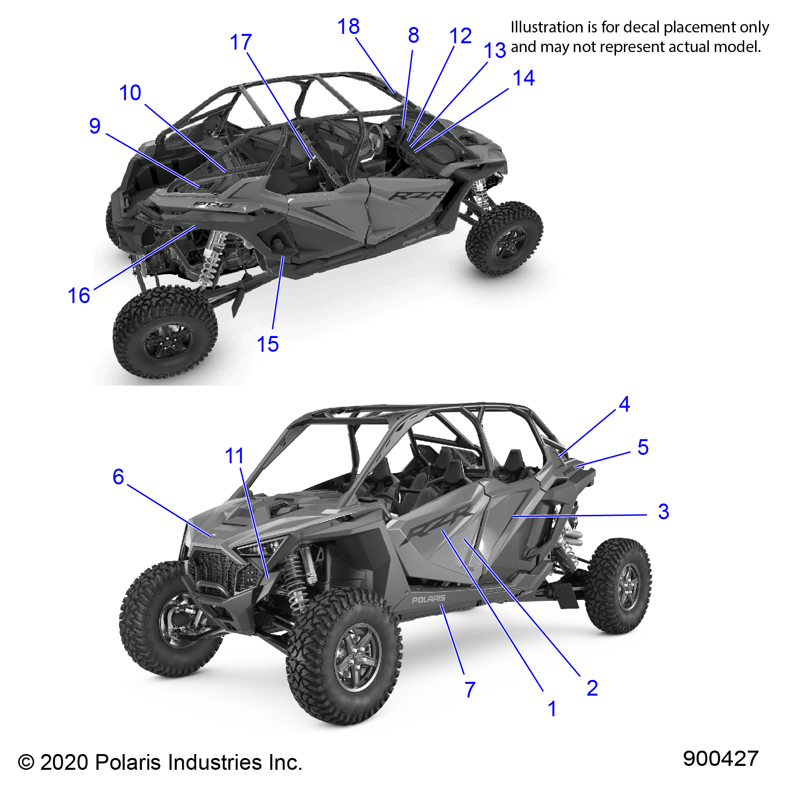 BODY, DECALS - Z23RMK2KAJ/BJ (900427-01)