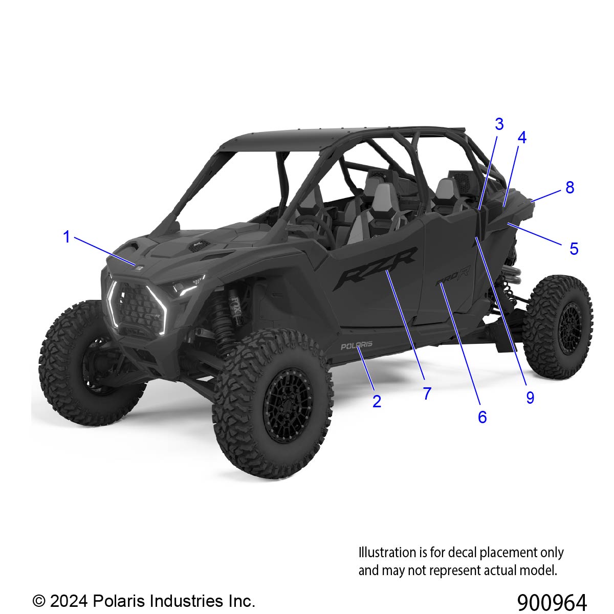 BODY, DECALS GRAPHICS - Z25R4D2KAK/BK (900964)