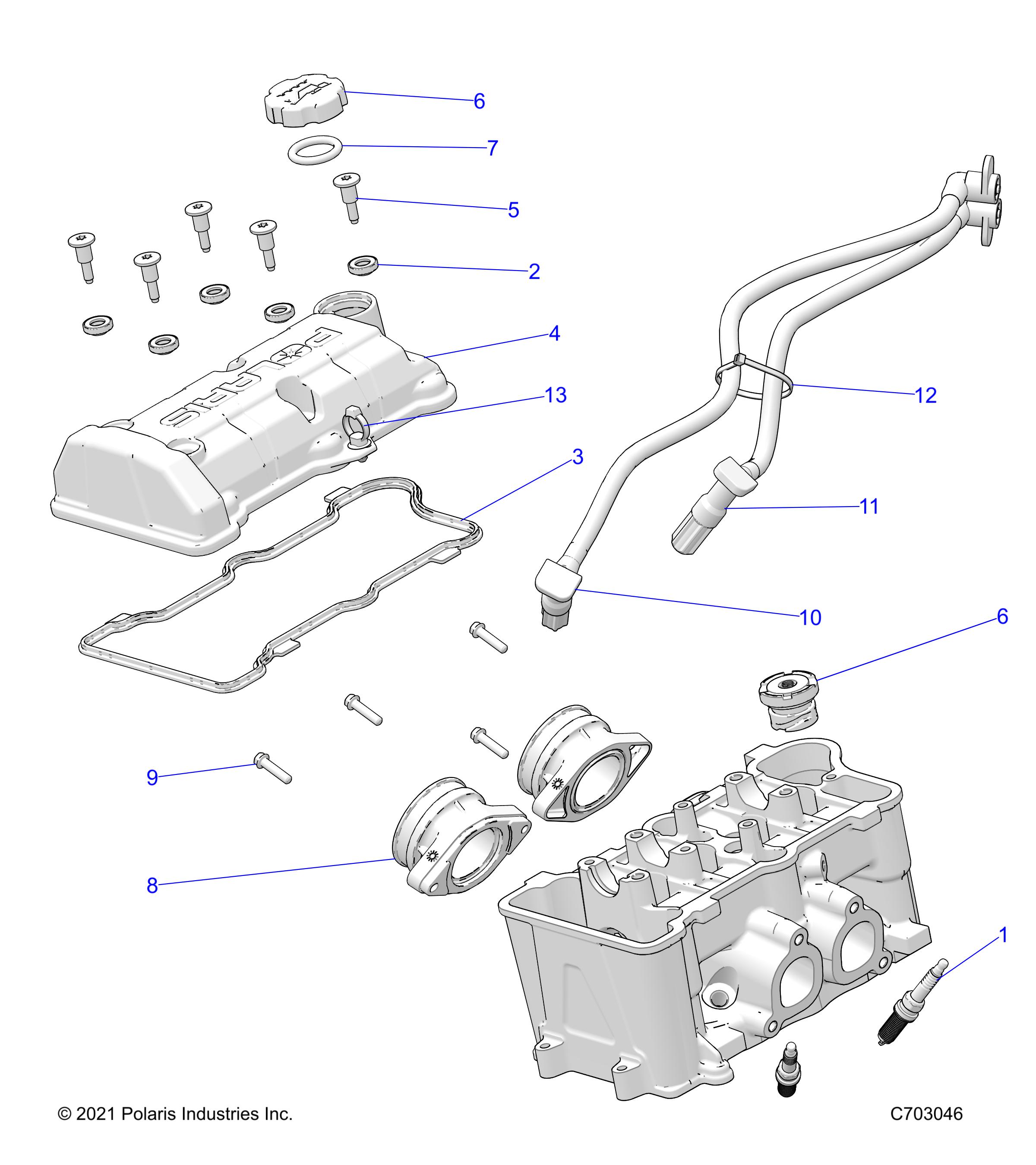 ENGINE, THROTTLE BODY AND VALVE COVER - R23T6E99ND (C703046)