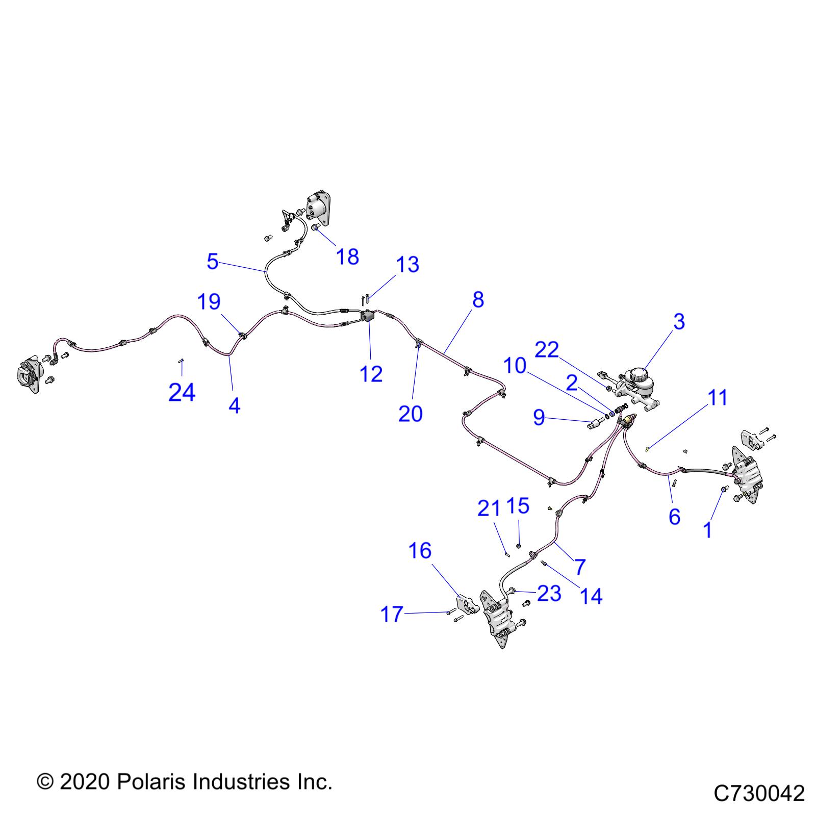 BRAKES, BRAKE LINES AND MASTER CYLINDER - R22RRE99JA (C730042)