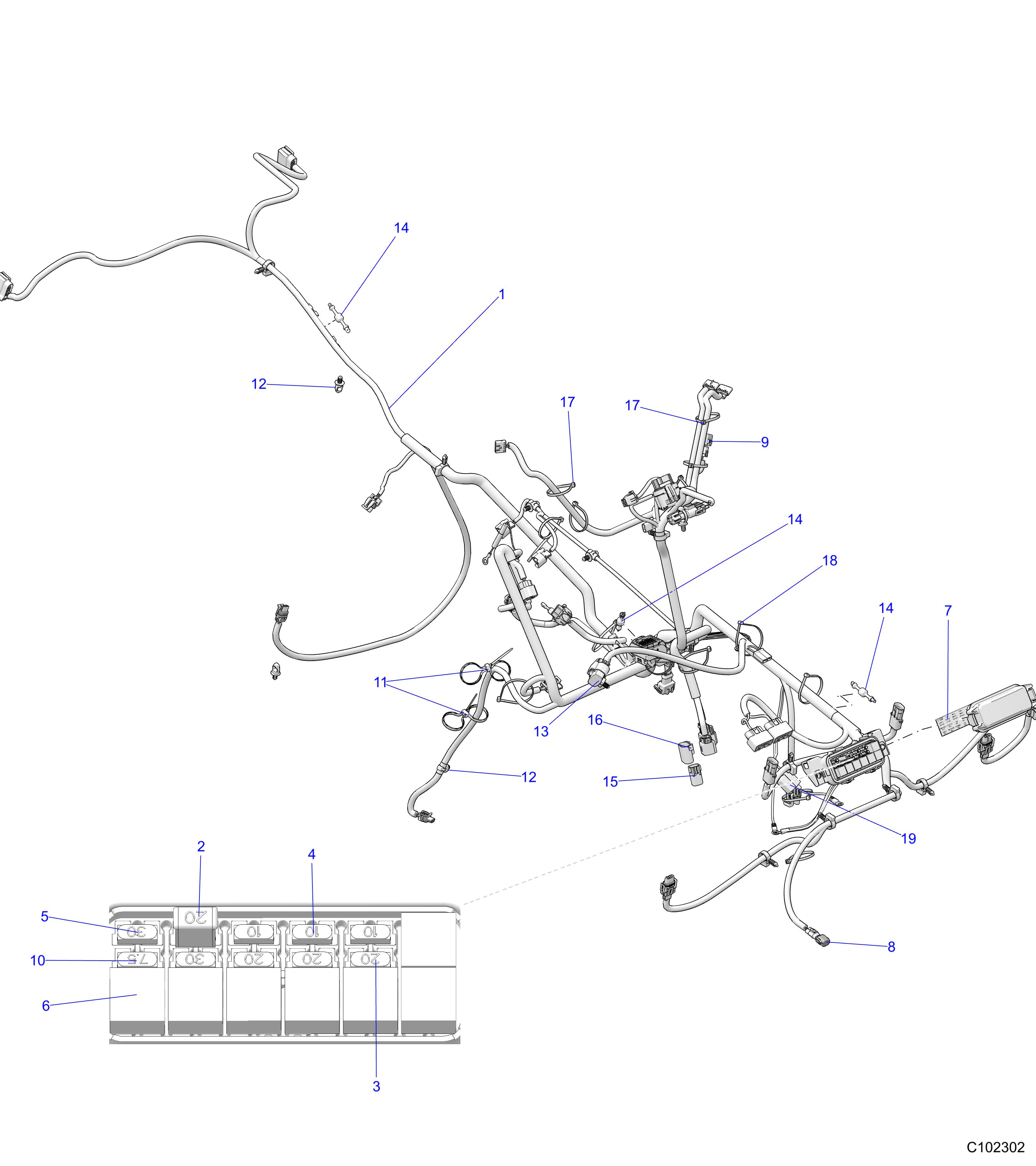 ELECTRICAL, HARNESS - A25SXM95AL (C102302-1)