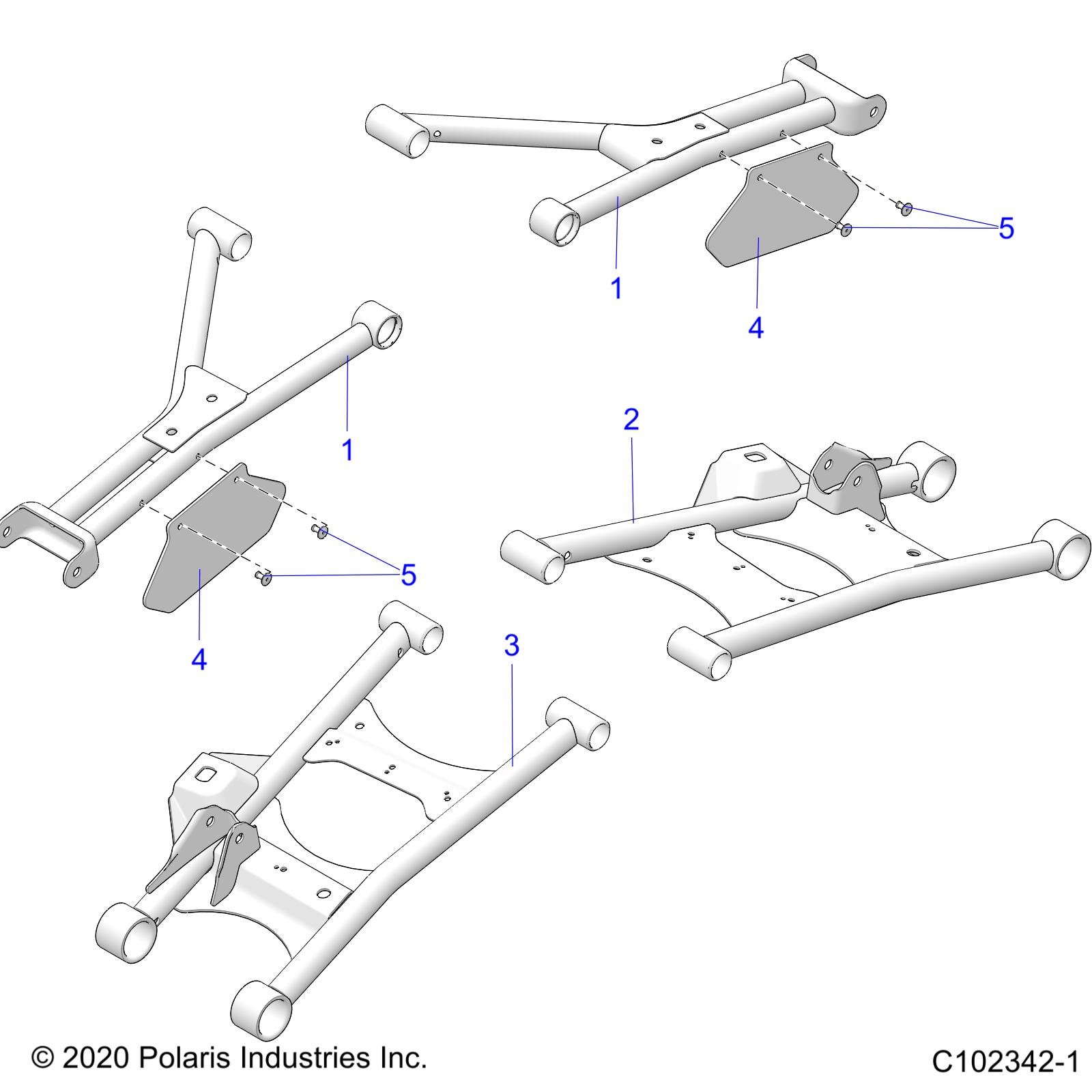 SUSPENSION, REAR CONTROL ARMS - A25SGE95AT (C102342-1)