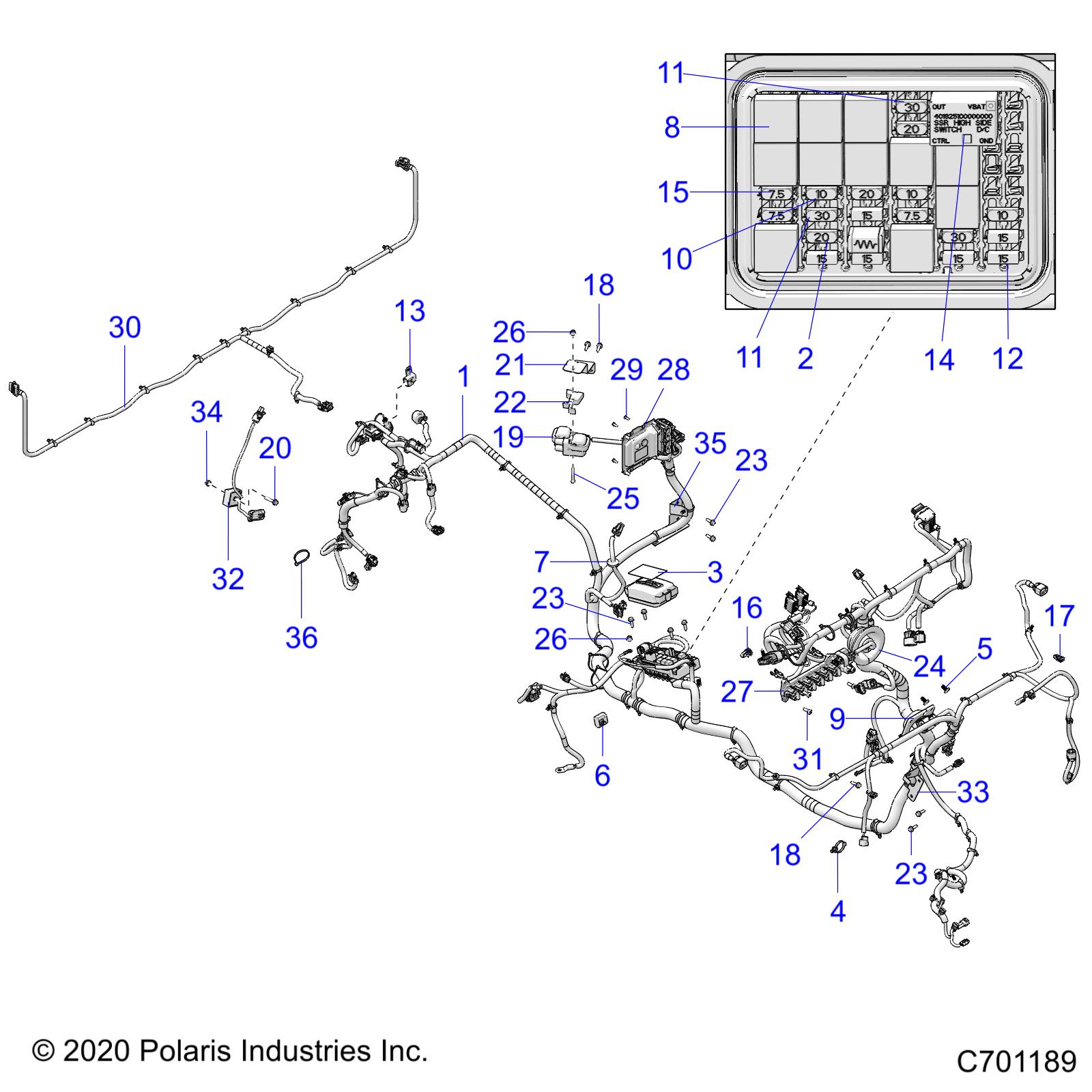 ELECTRICAL, WIRE HARNESS - R21RRY99A9/AC/AP/AW/B9/BC/BP/BW (C701189)