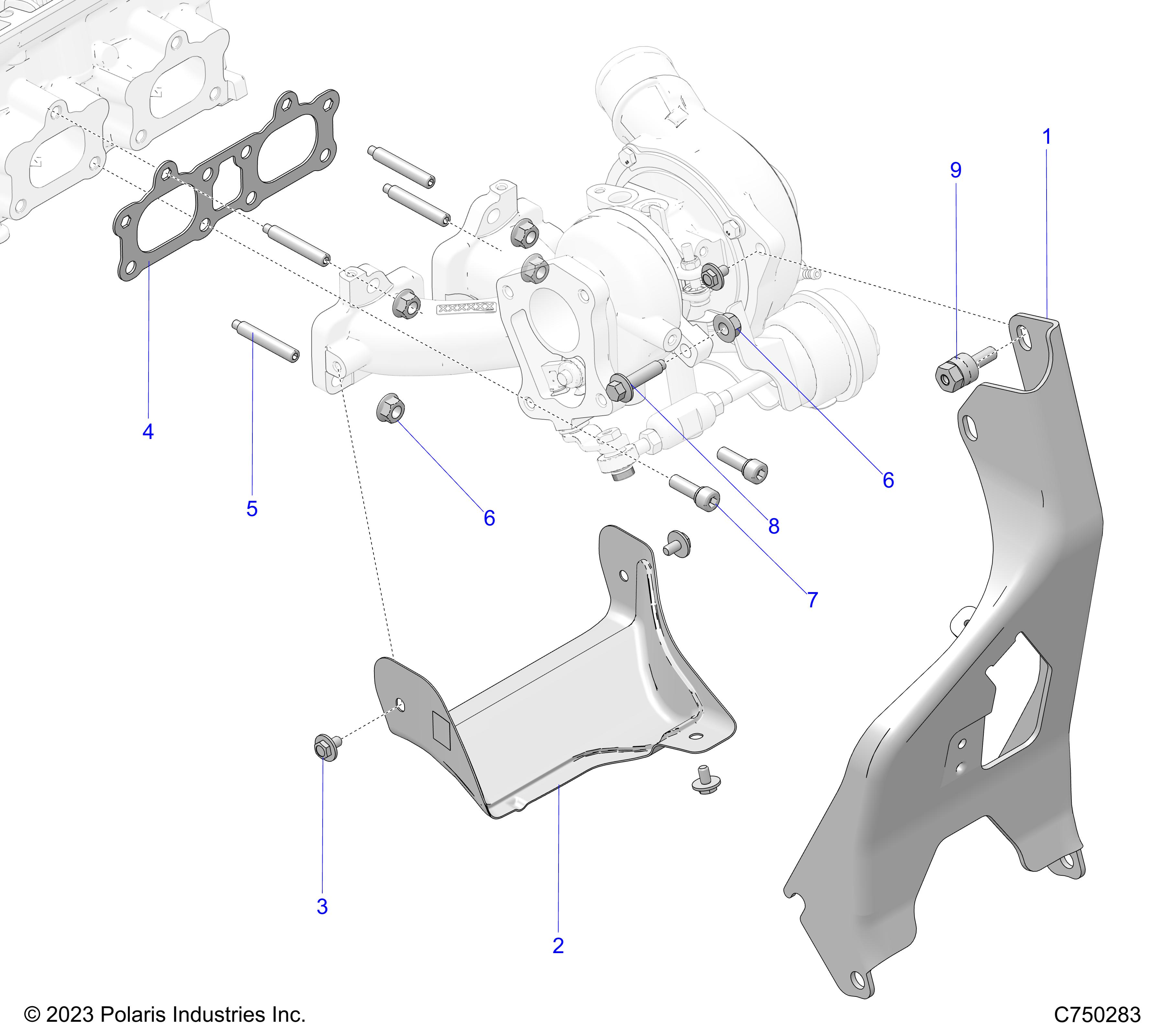 ENGINE, TURBO MOUNTING - Z25X4B92AP/BP (C750283)