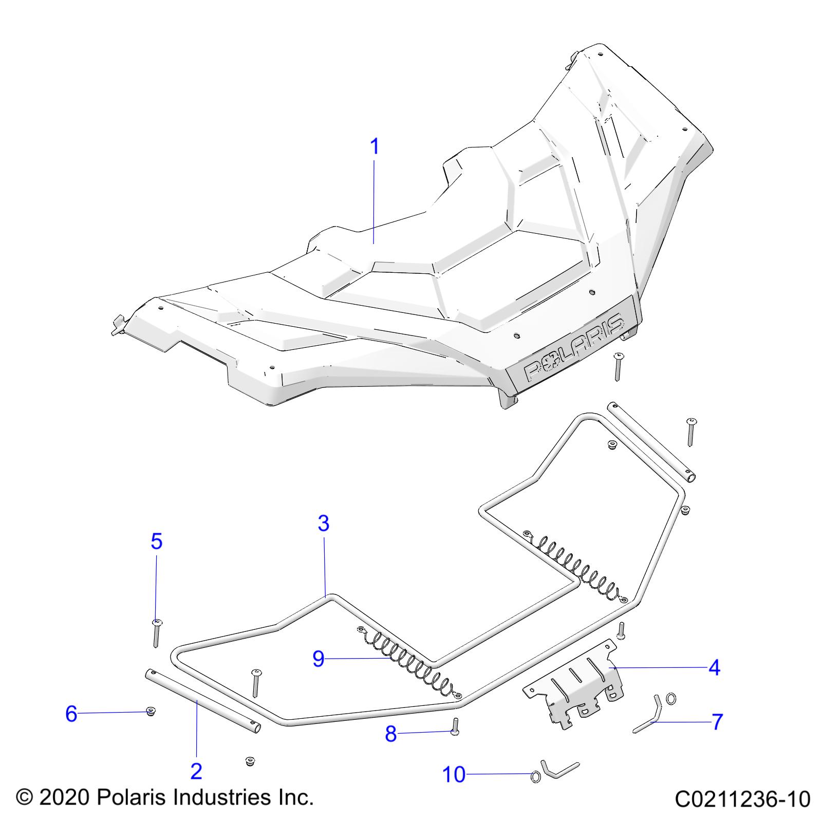 BODY, FRONT STORAGE COVER - A21SEE50A1/A5/CA1/CA5 (C0211236-10)