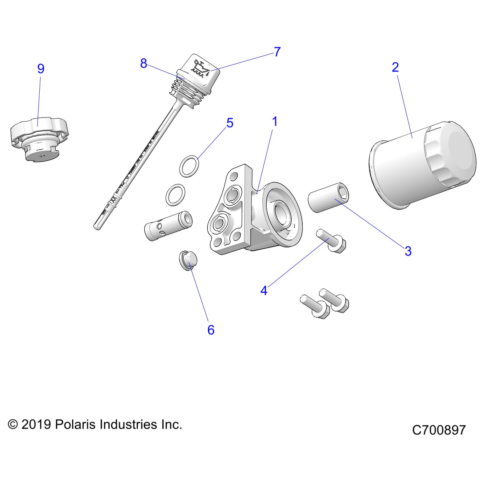 ENGINE, OIL FILTER and DIPSTICK - R20MAE57D7 (C700897)