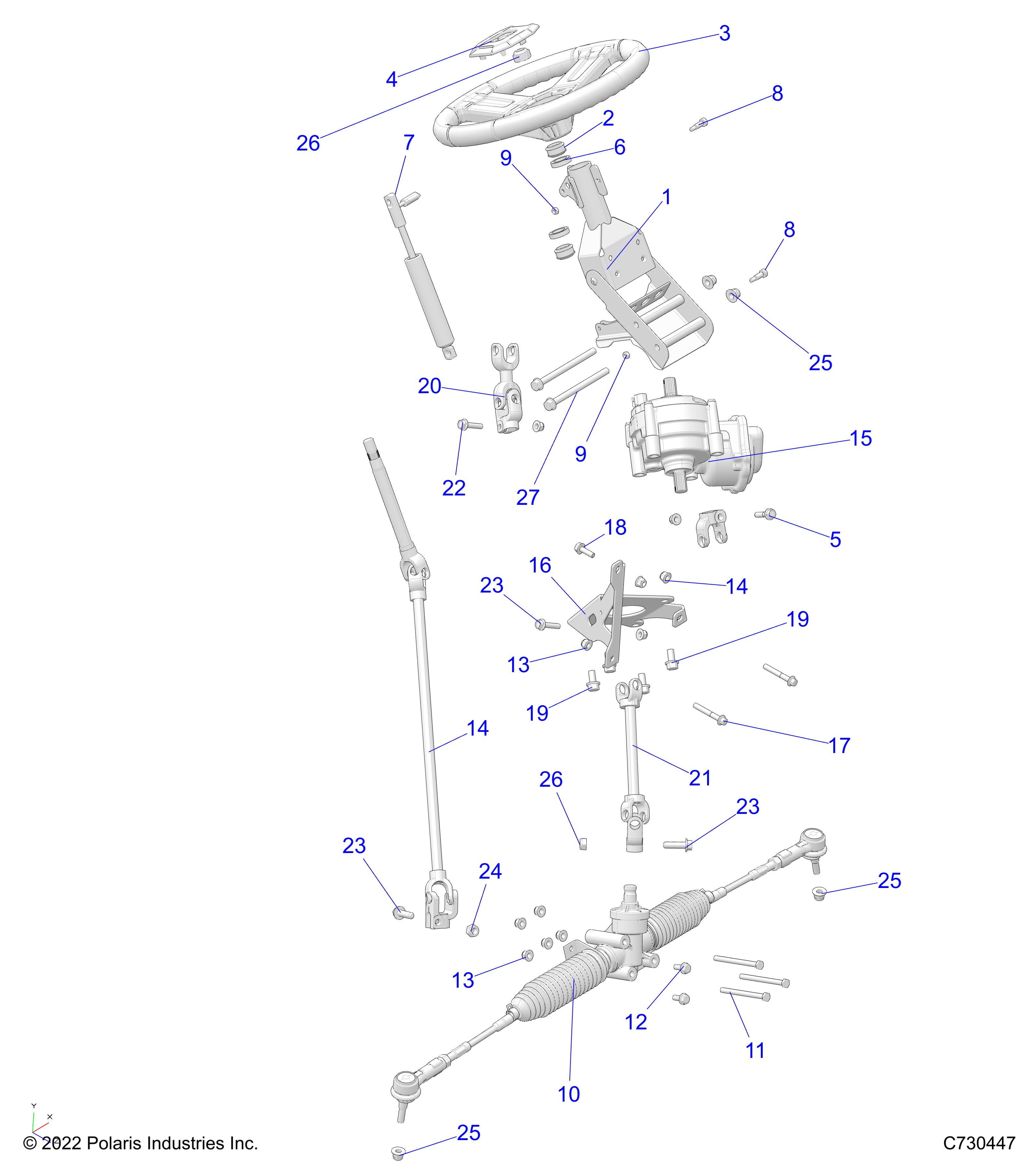 STEERING, STEERING ASM. - R24M4A57B1/EB4/B9 (C730447)