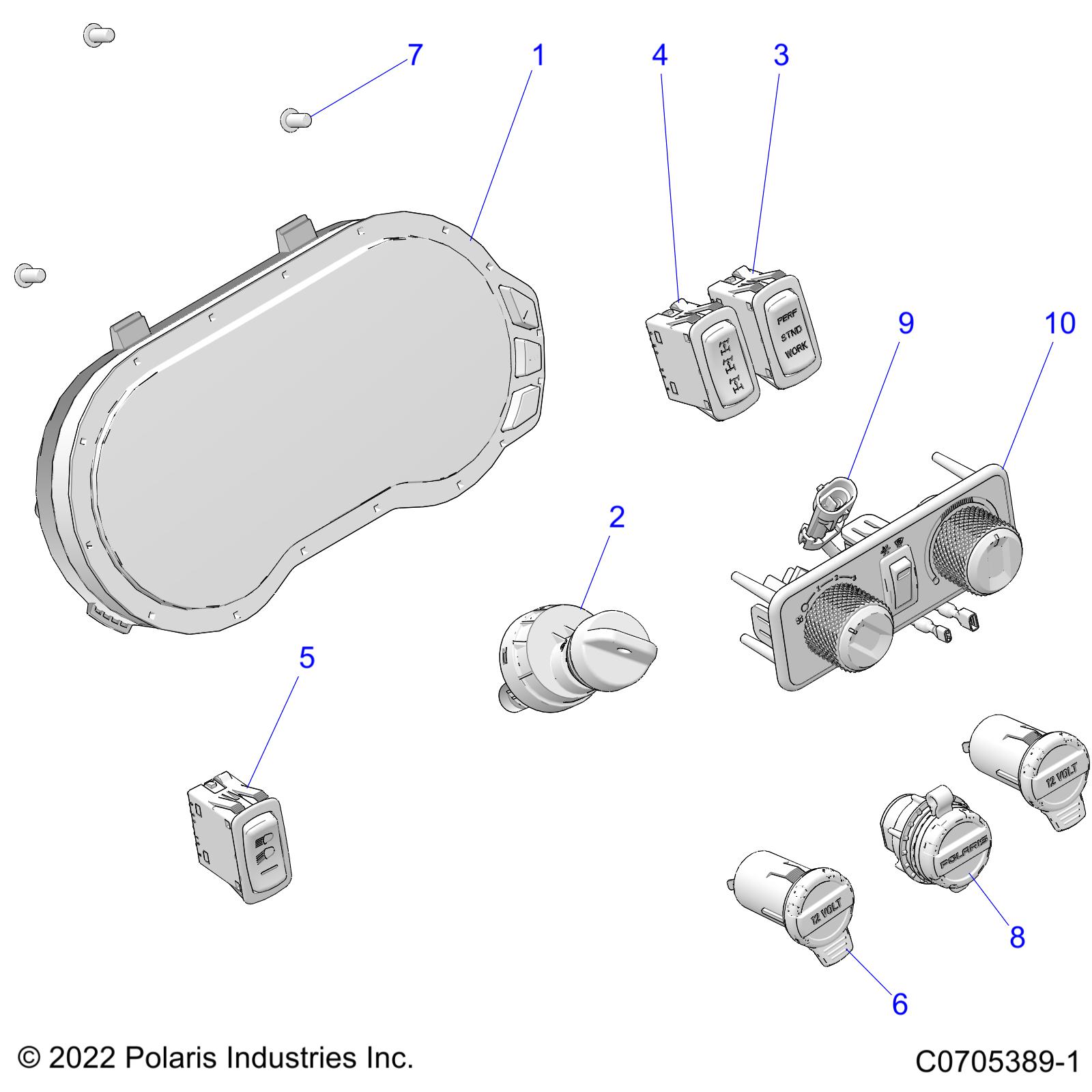 ELECTRICAL, DASH INSTRUMENTS - R22RSU99A9/AC/AM/AS/B9/BC/BM/BS (C0705389-1)