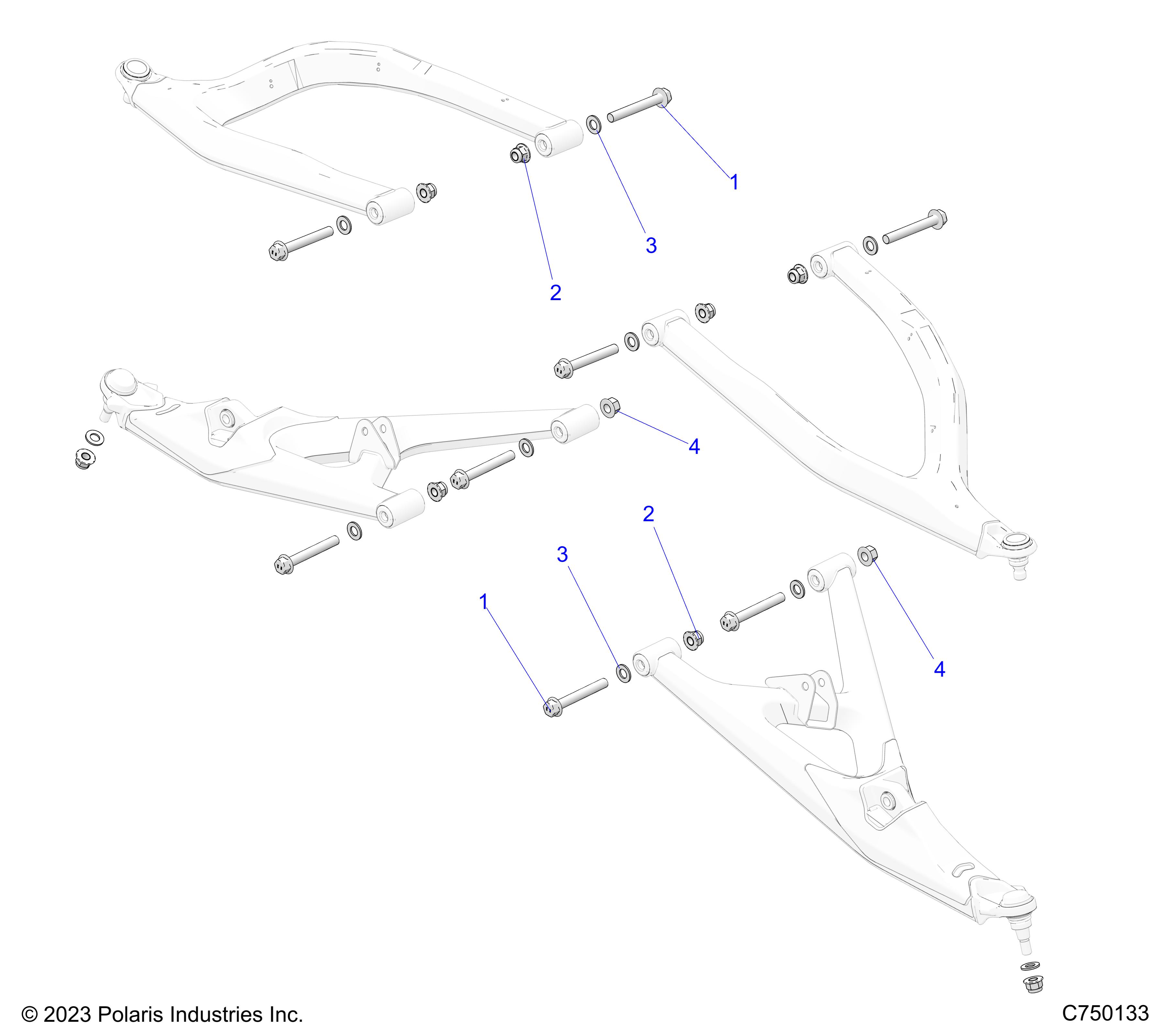 SUSPENSION, FRONT CONTROL ARMS MOUNTING - Z25RPP2KBL (C750133)