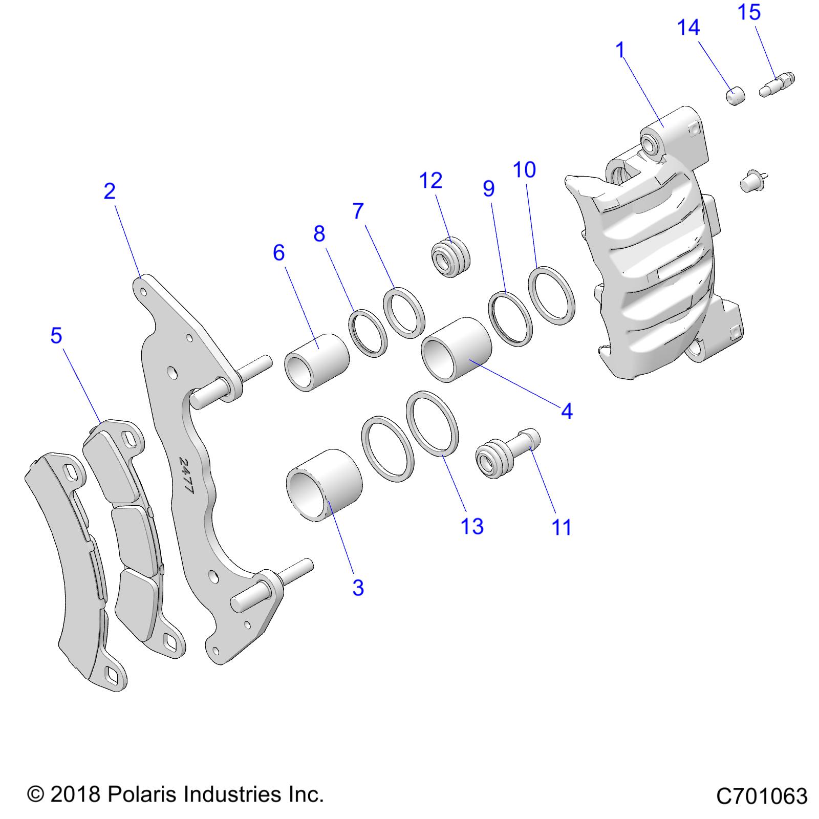 BRAKES, FRONT CALIPER - Z21PAE92AE/AN/BE/BN/L92AL/AT/BL/BT (C701063)