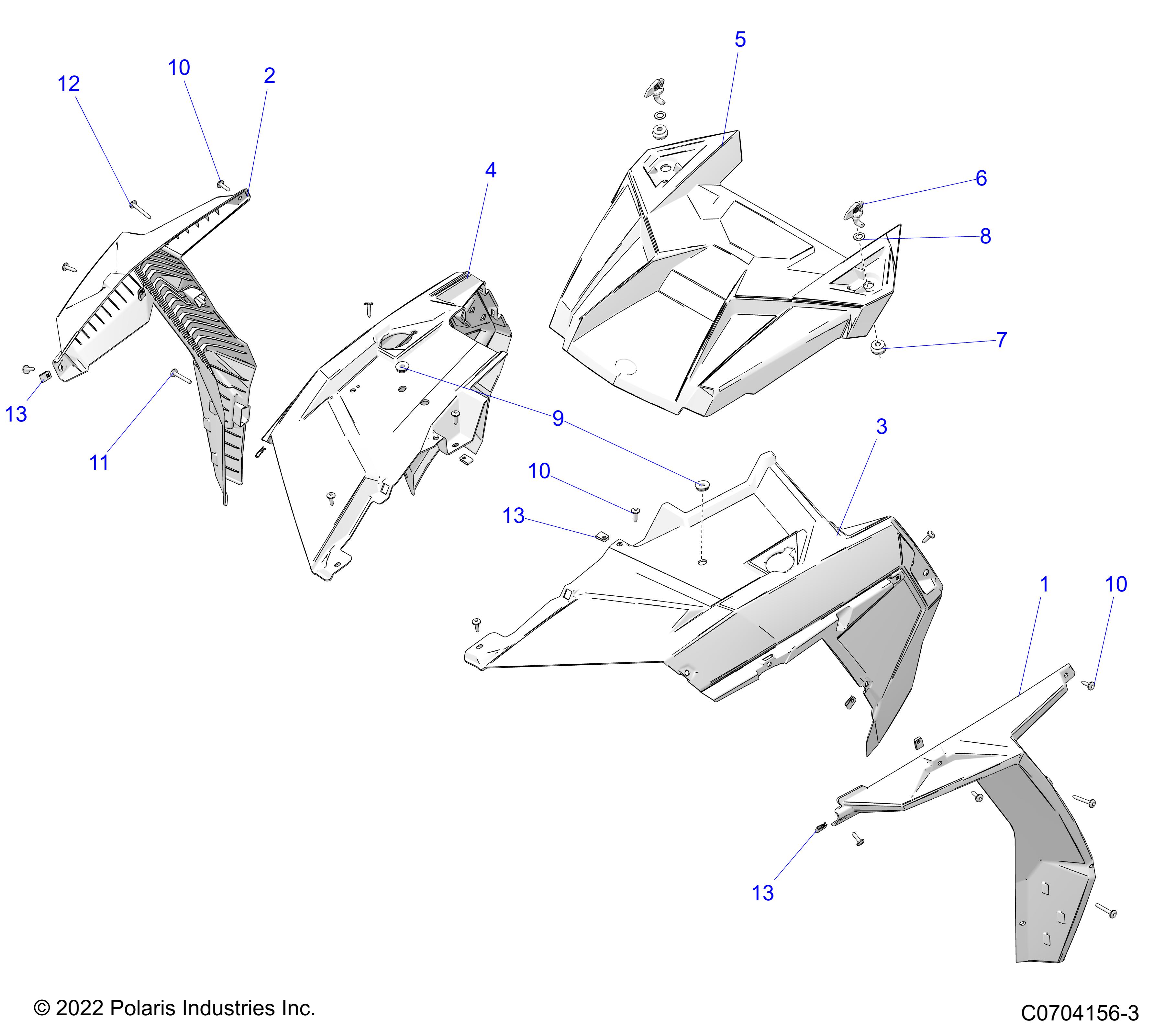 BODY, HOOD AND FRONT BODY WORK - Z23NAV99A/99B (C700248-5)