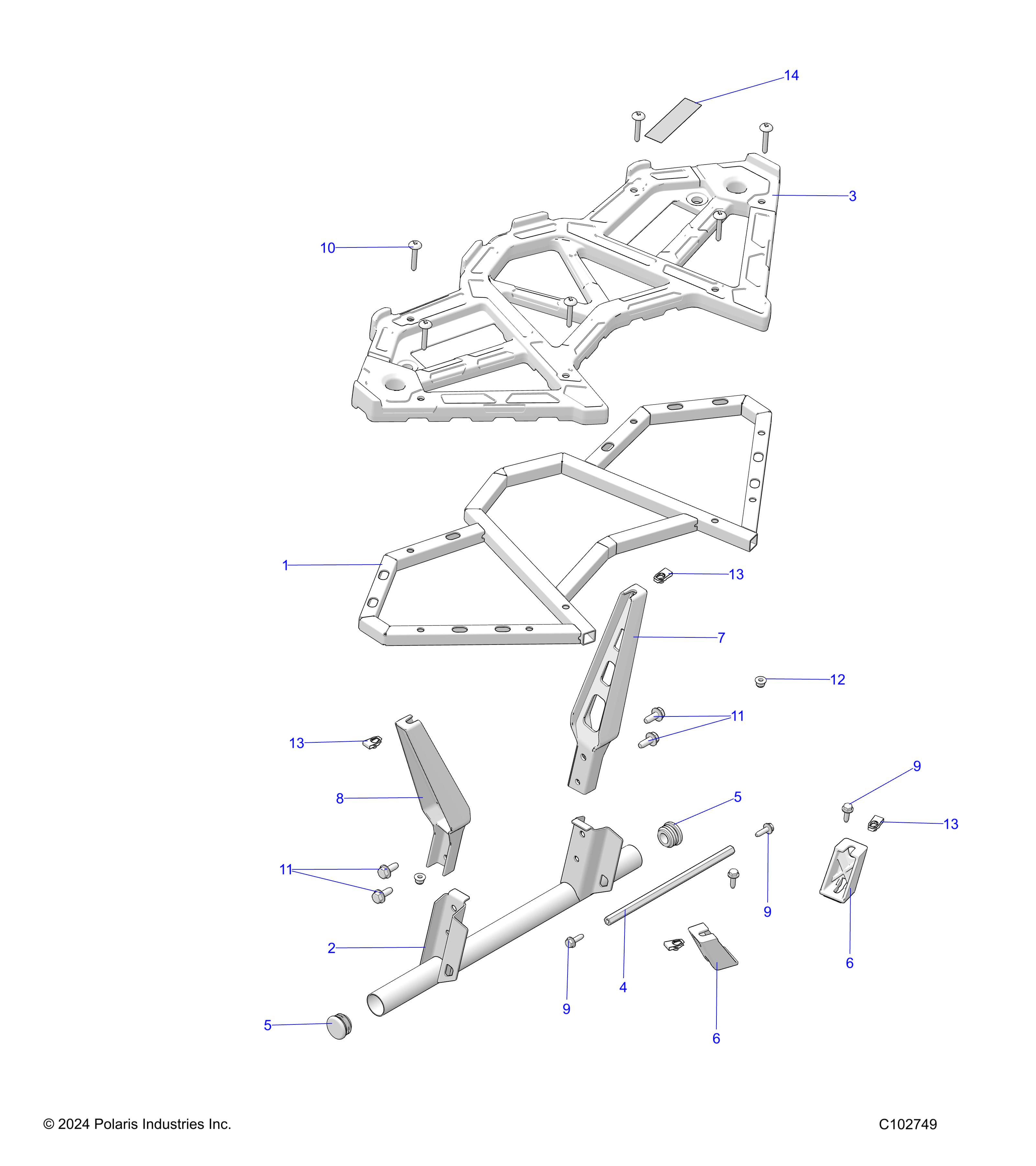 BODY, REAR RACK - A25SVA85A4 (C102749)