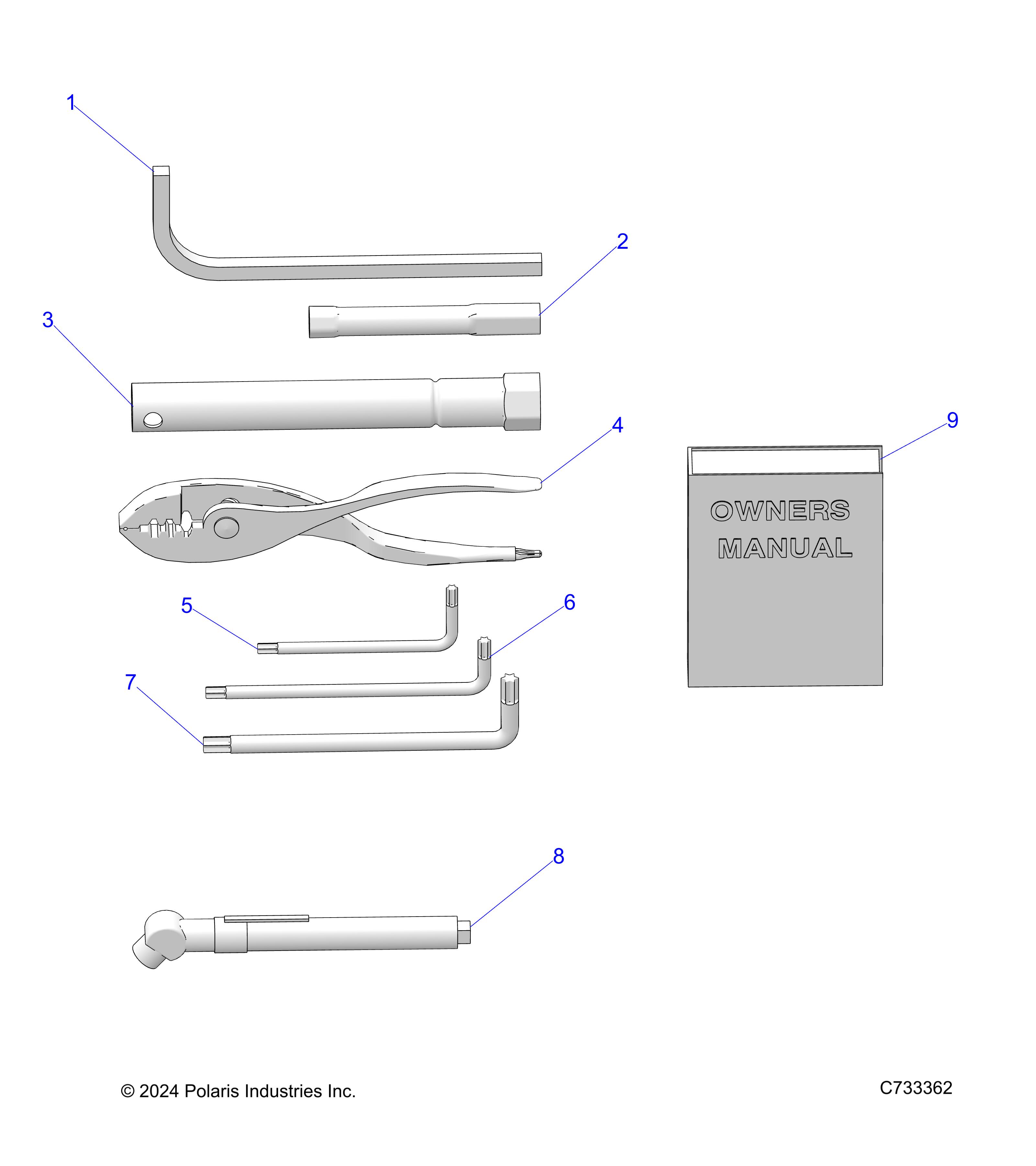 REFERENCE, OWNERS MANUAL AND TOOL KIT - R25CDA57A1 (733362)