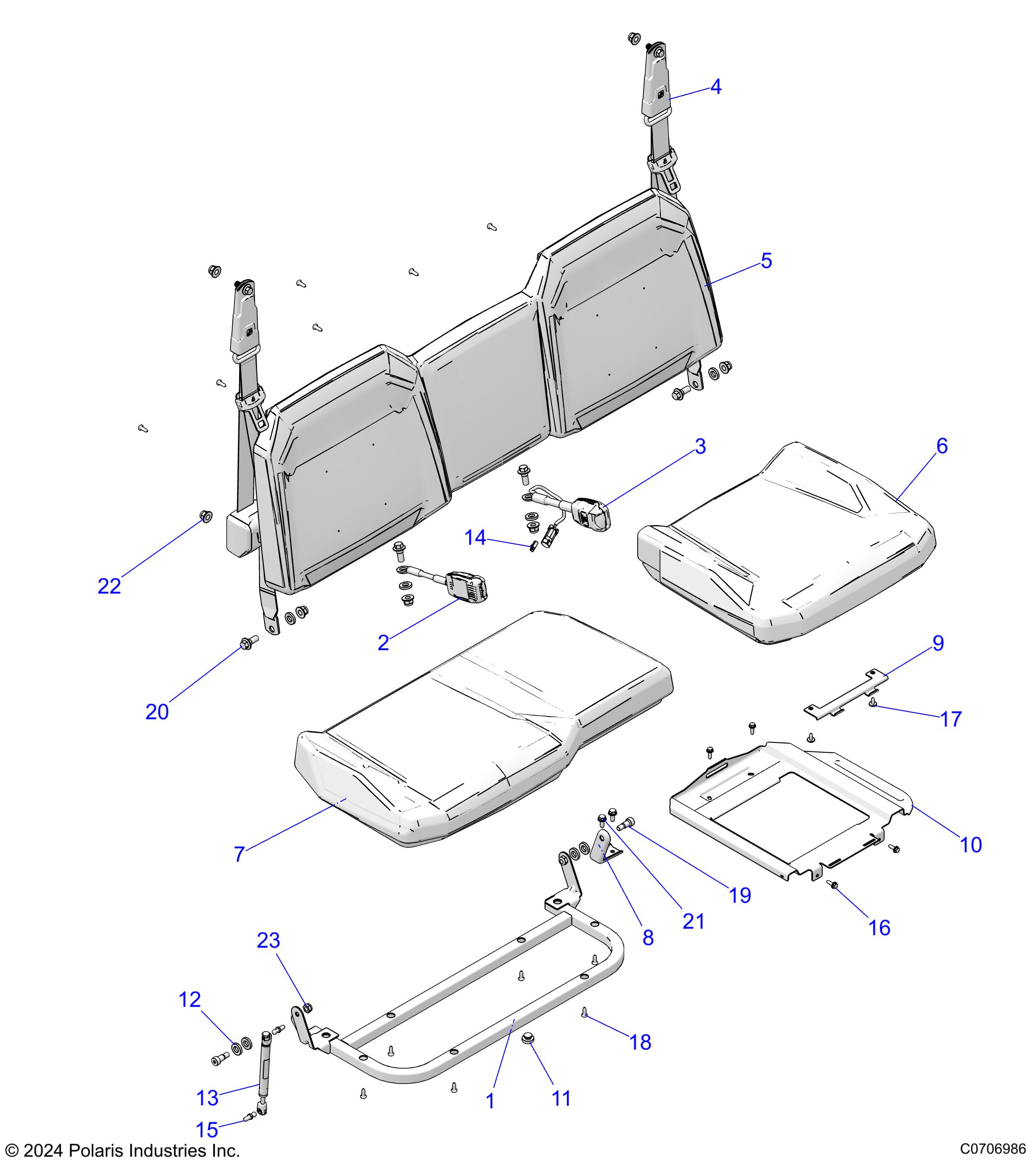 BODY, SEAT ASM. AND SEAT BELTS - D25E3CC2D4 (C0706986)