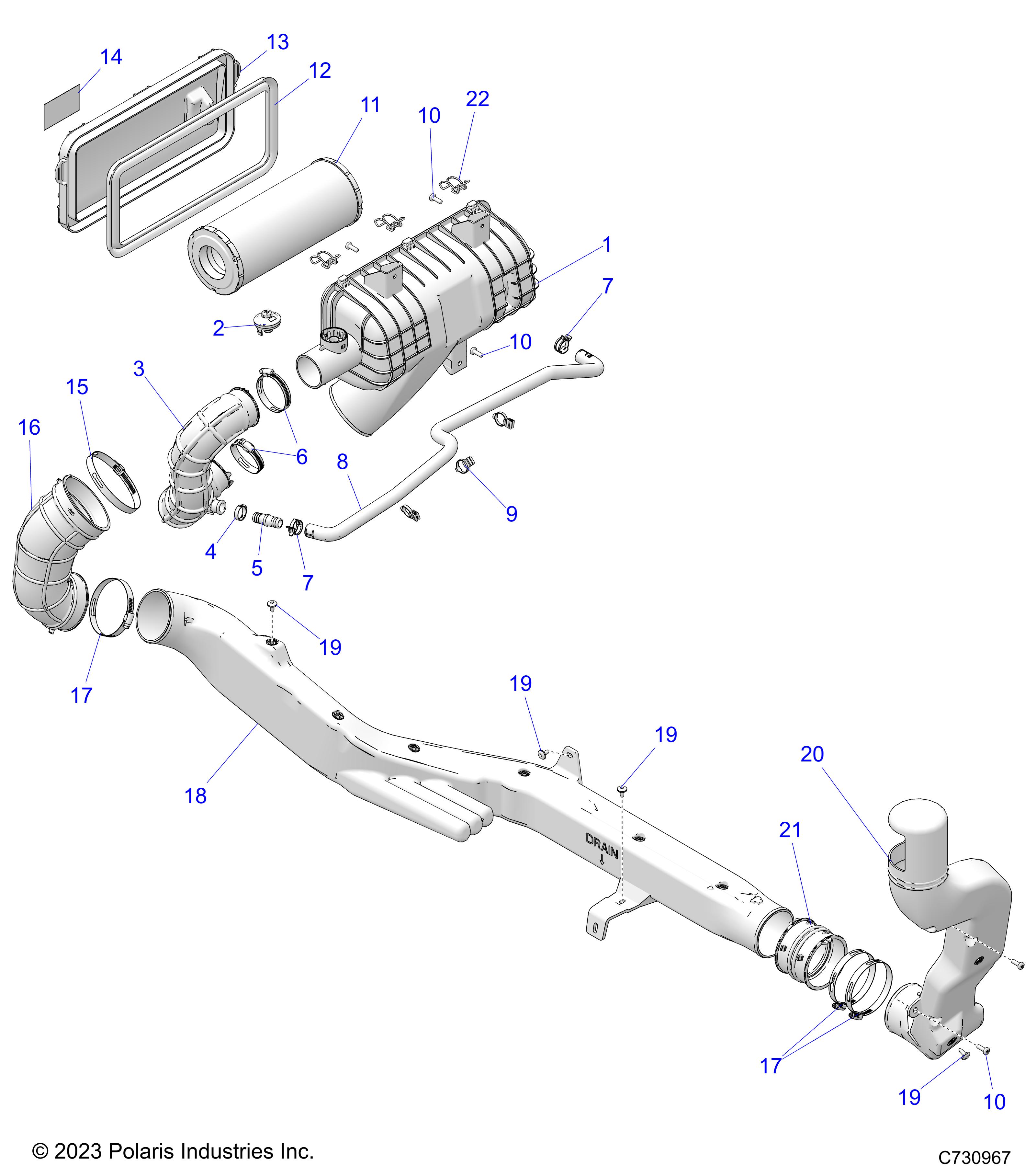 ENGINE, AIR INTAKE - R24XAE1RAH/BH (C730967)