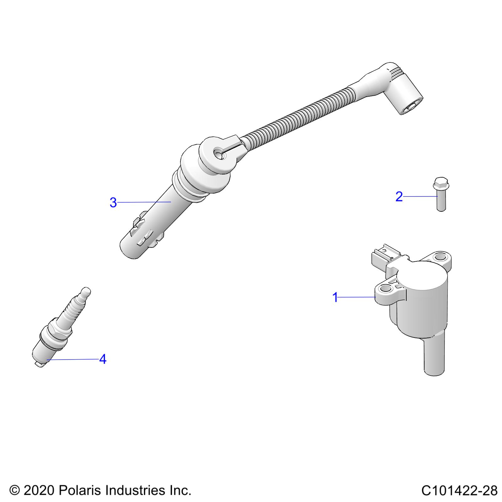 ELECTRICAL, IGNITION COIL, WIRE AND SPARK PLUG - A25SEE57C4 (C101422-28)