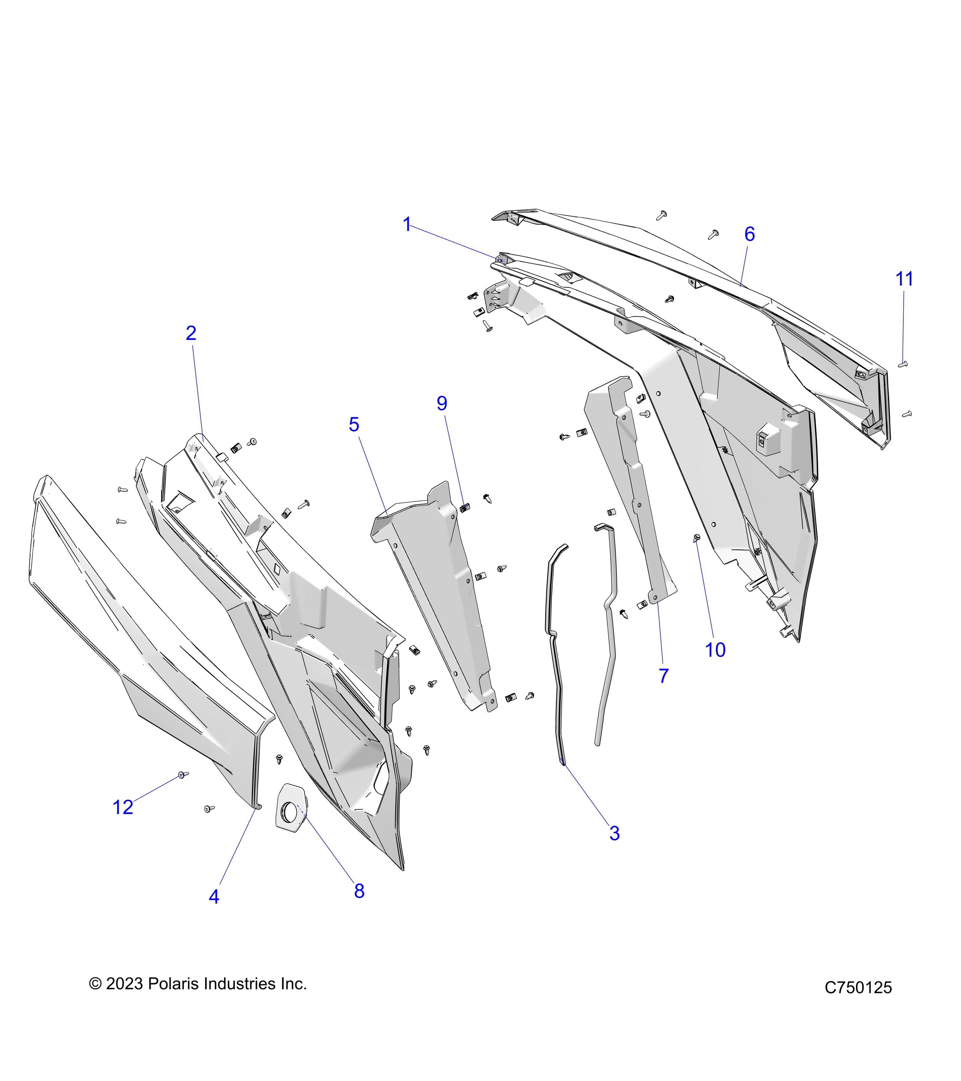 BODY, REAR FENDERS - Z25R4E2KA4/B4  (C750125)