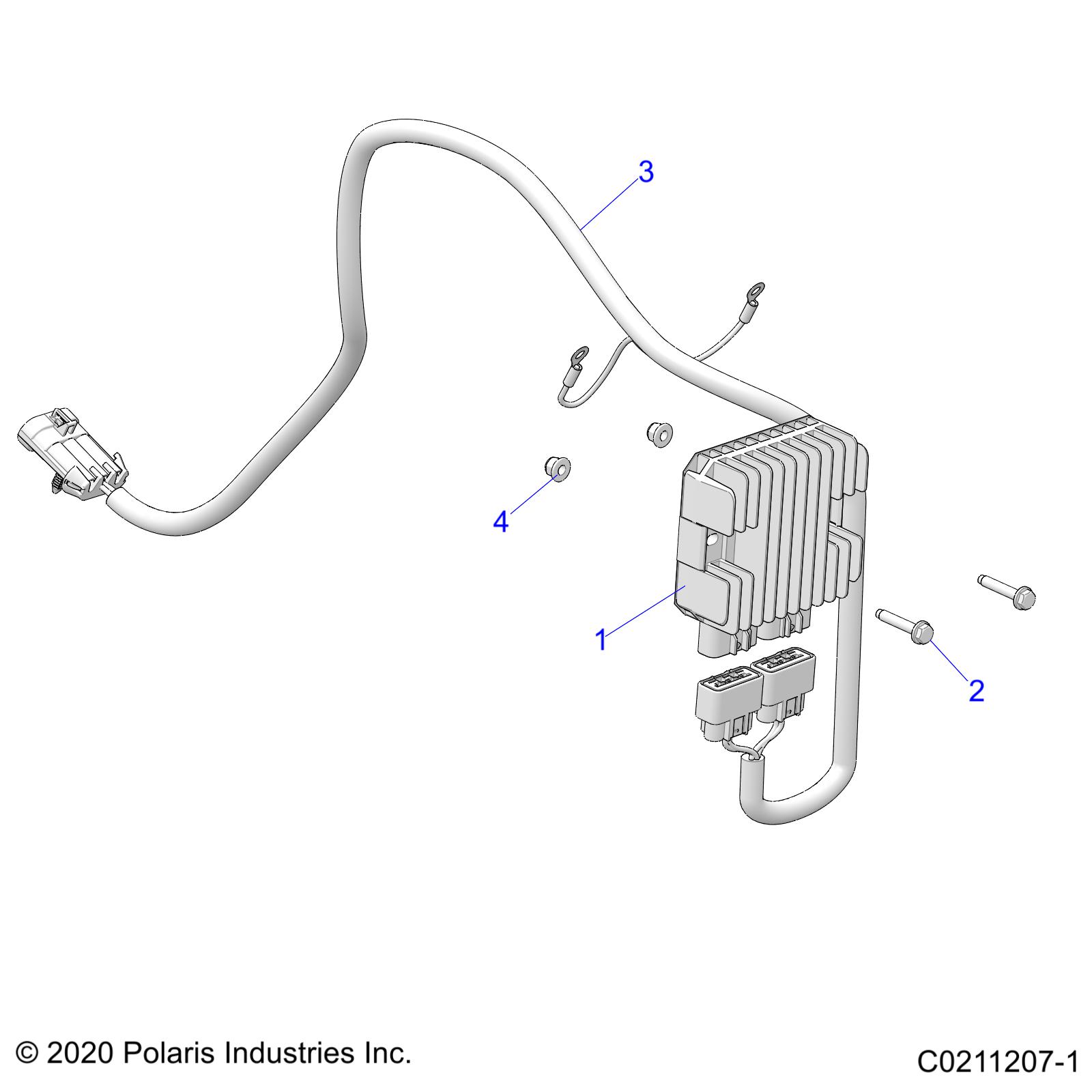 ELECTRICAL, VOLTAGE REGULATOR AND MOUNTING - A24SYY95AH (C0211207-1)