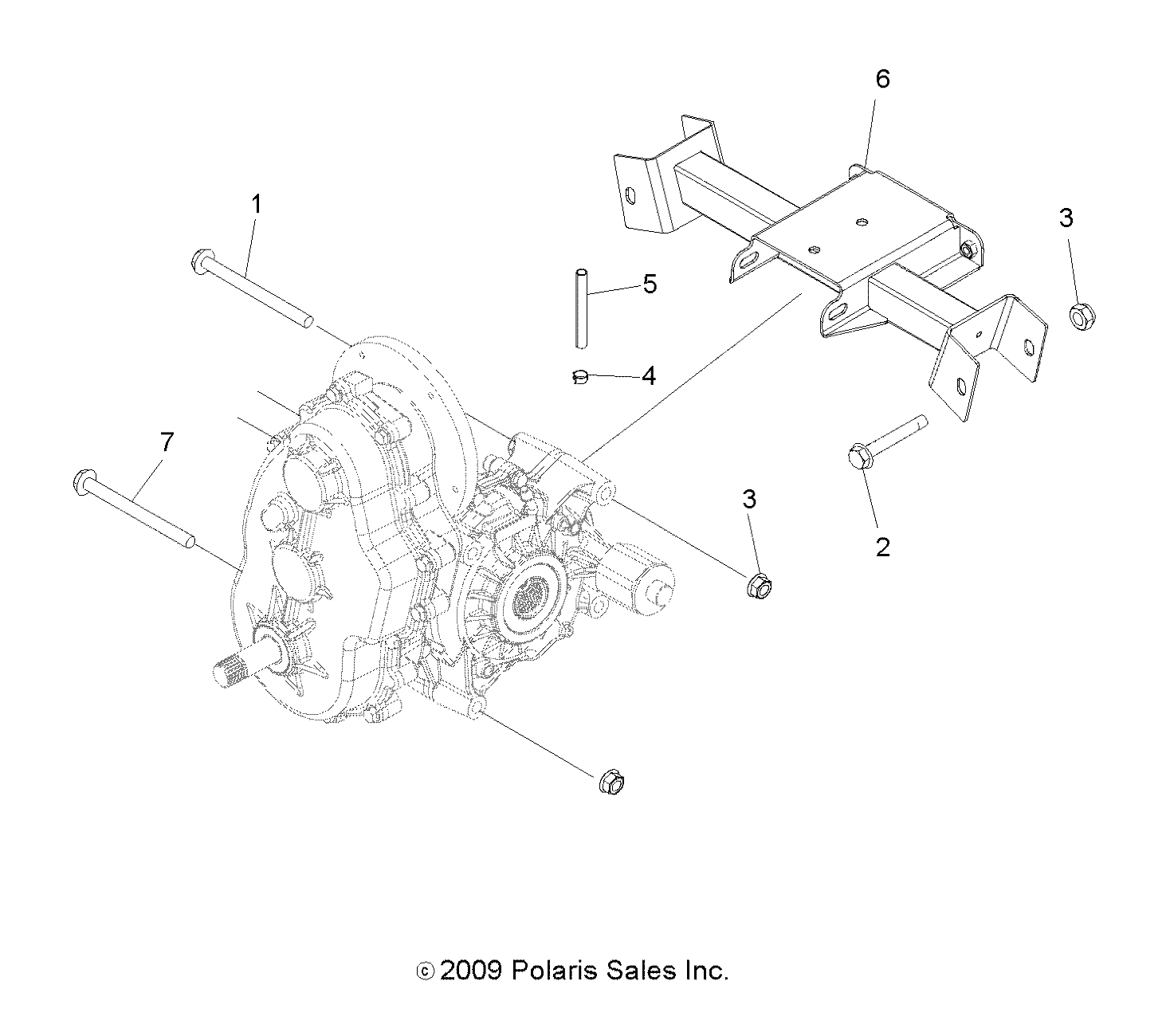 DRIVE TRAIN, MAIN GEARCASE MOUNTING - R12RC08GA/GH/FA/FH (49LEVGEARCASEMTG10SDW)