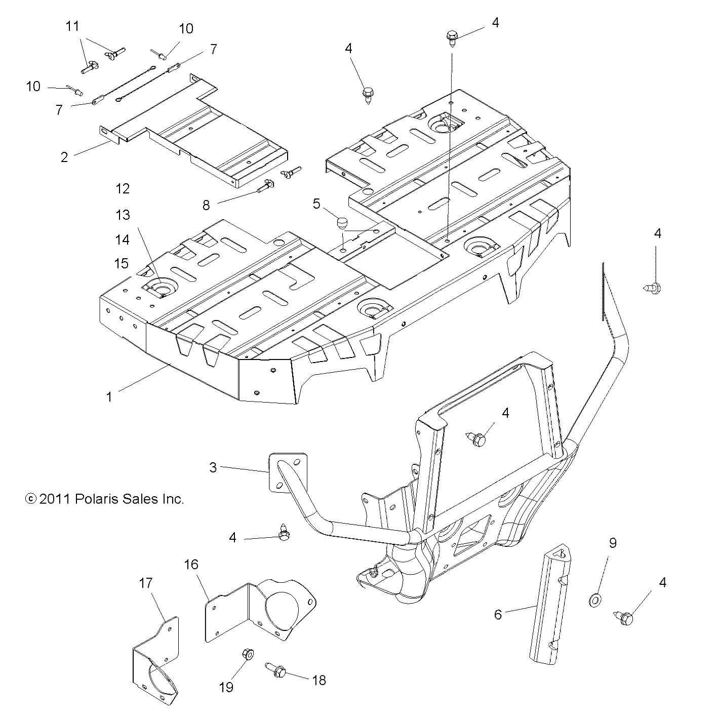 BODY, FRONT RACK and BRUSHGUARD - A14YN8EAJ/EAT (49MVBRUSHGRD12SP850)