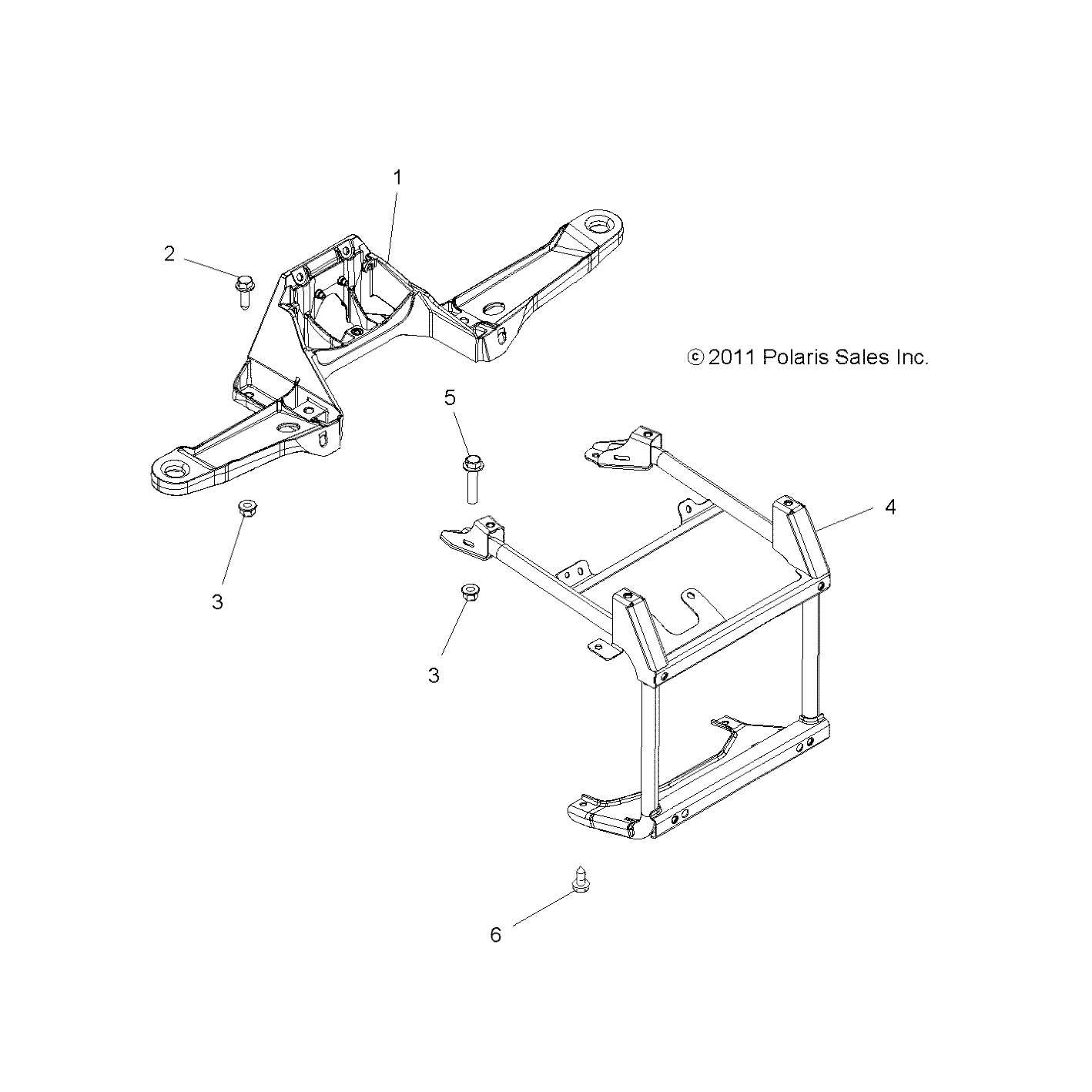 BODY, FRONT RACK SUPPORT - A14YN8EAJ/EAT (49MVRACKMTG12SP850)