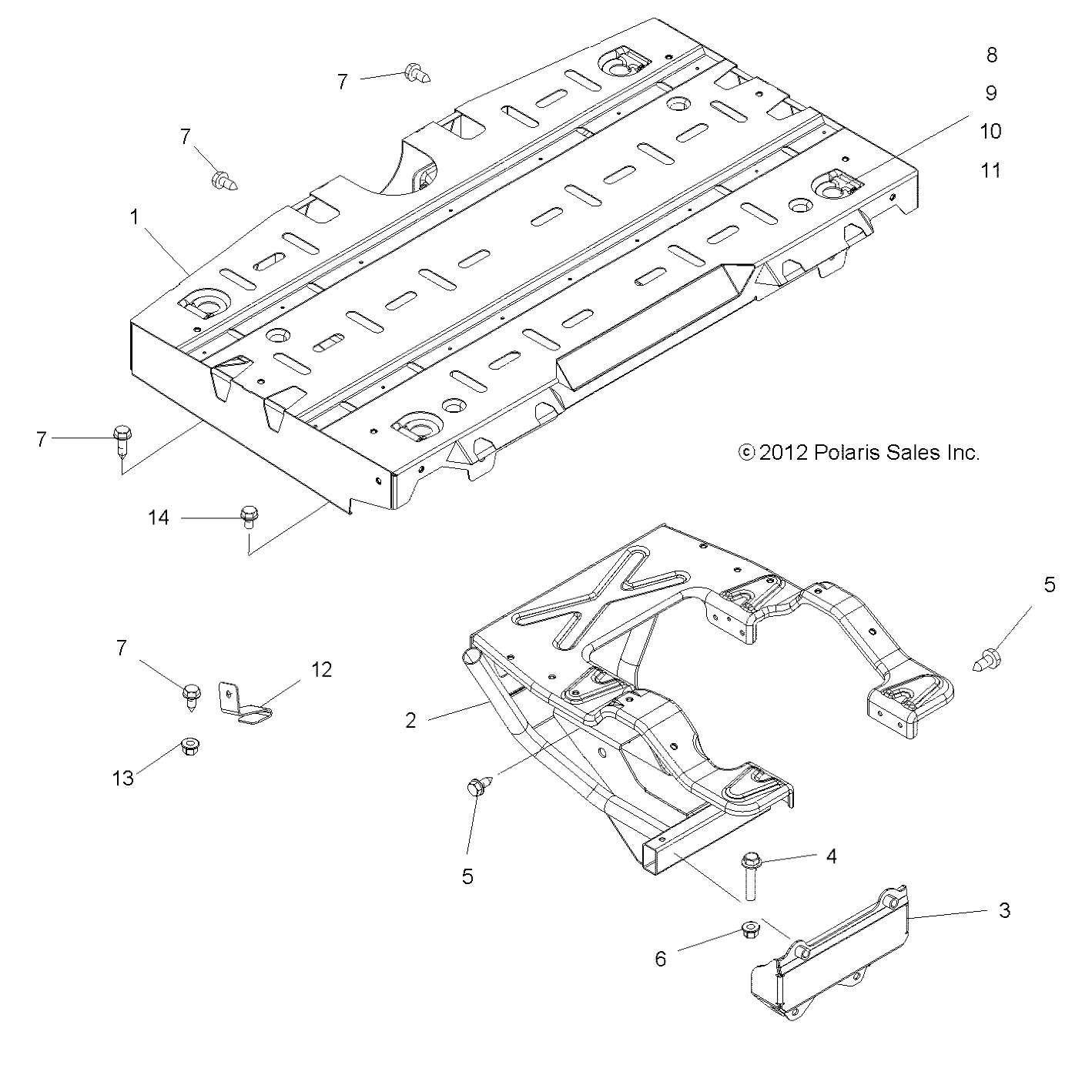 BODY, REAR RACK and BRUSHGUARD - A14YN8EAJ/EAT (49MVRACKRR12SP850)