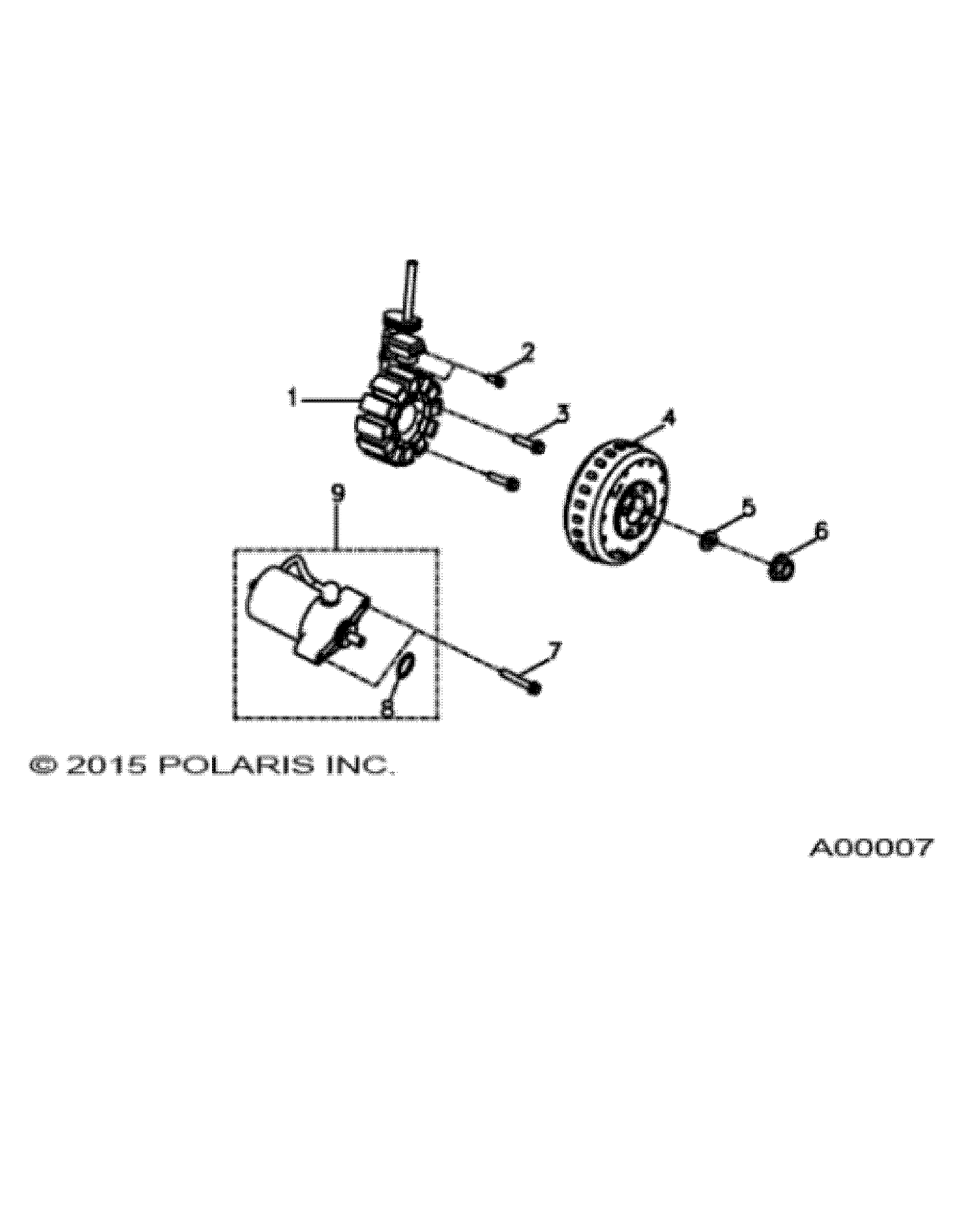 ENGINE, STATOR and STARTING MOTOR - A25YFA11N5 (A00007)