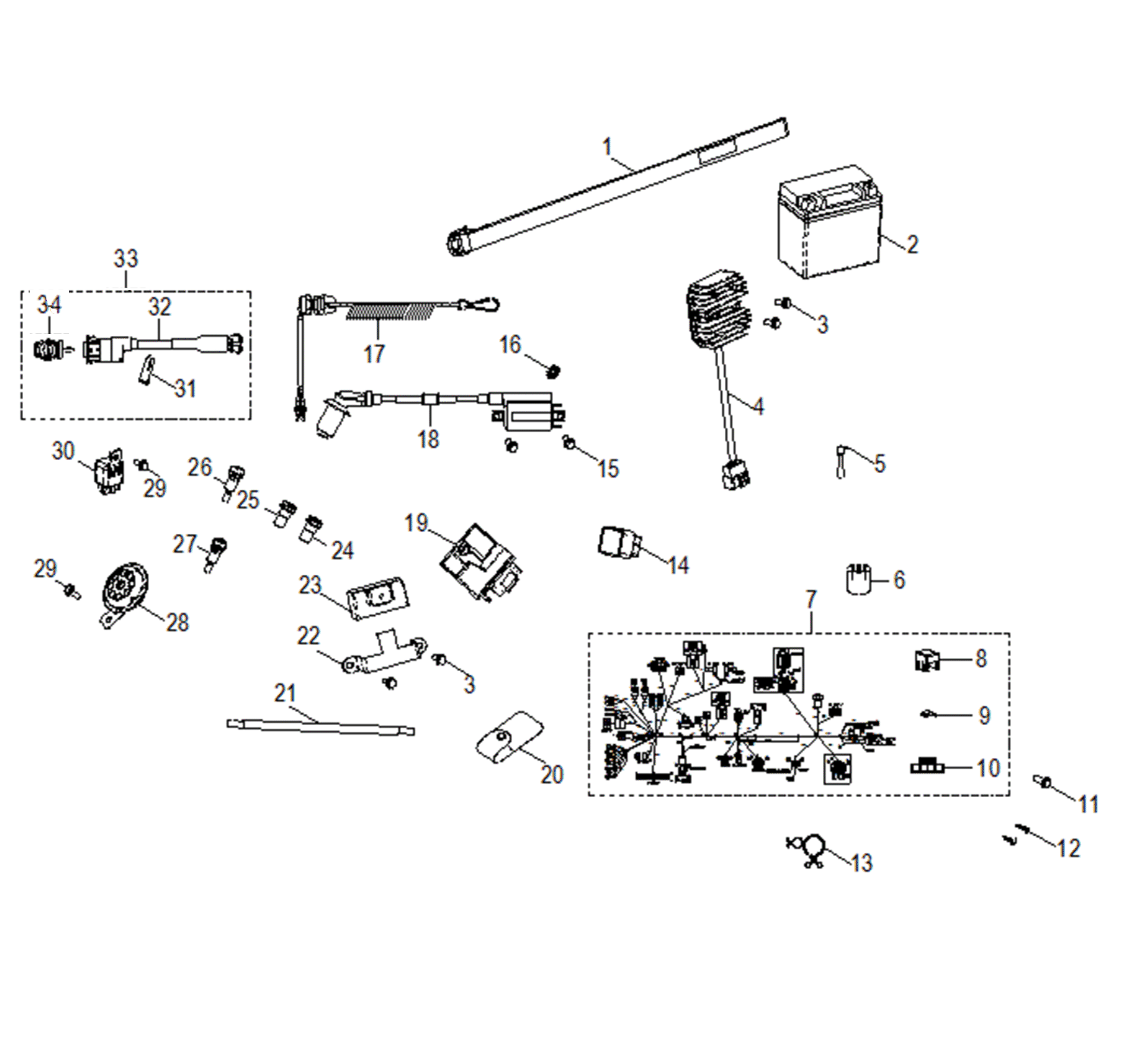 ELECTRICAL, SWITCHES, HARNESS and INDICATORS - A18YAK11N4/N6/B4/B6 (A00010)